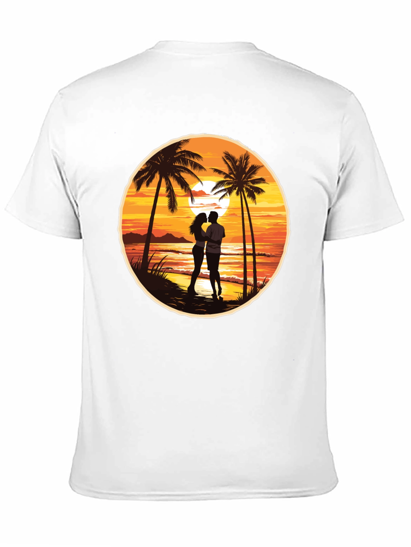 Sunset Beach Couple Graphic Tee