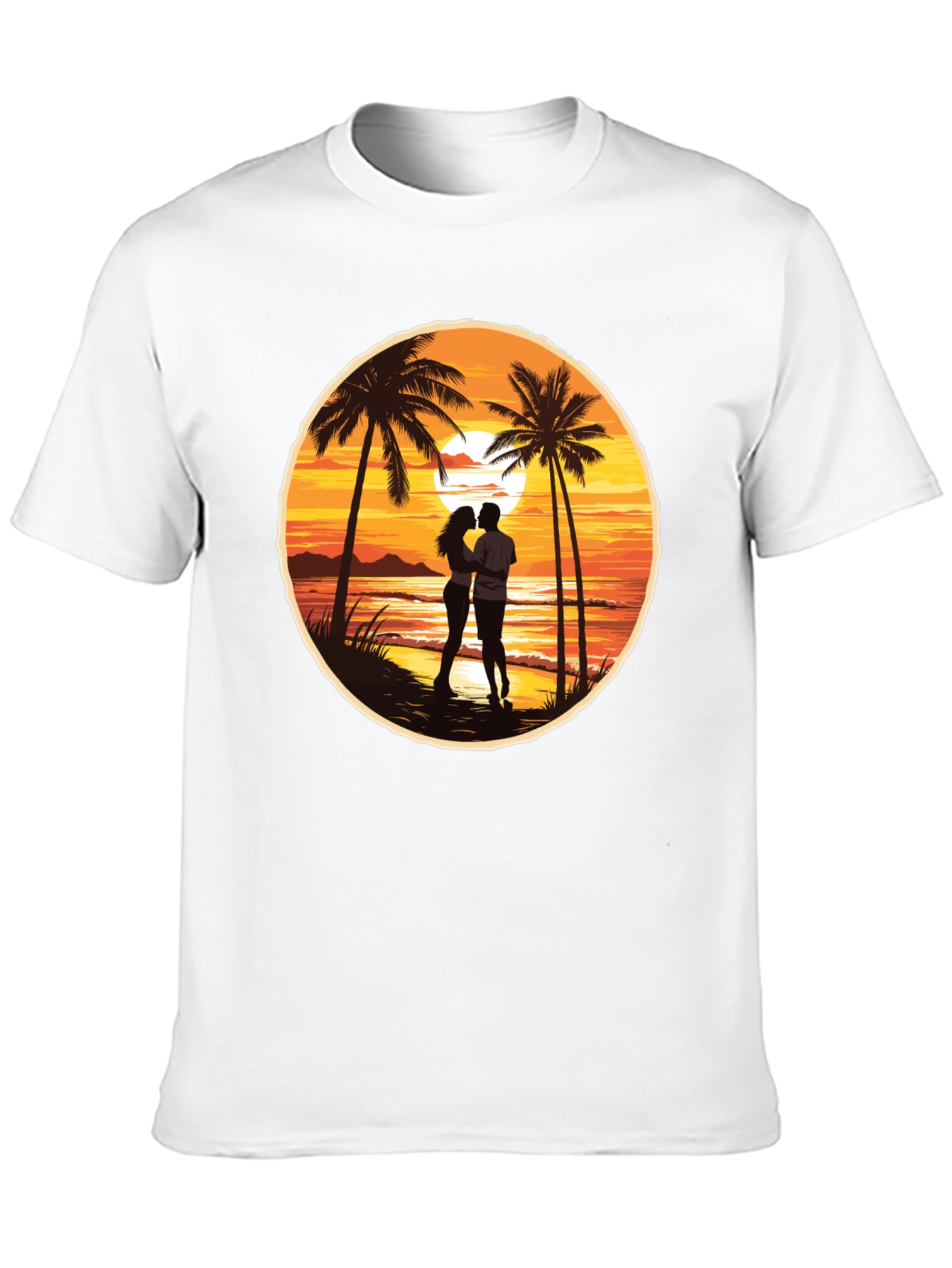 Sunset Beach Couple Graphic Tee
