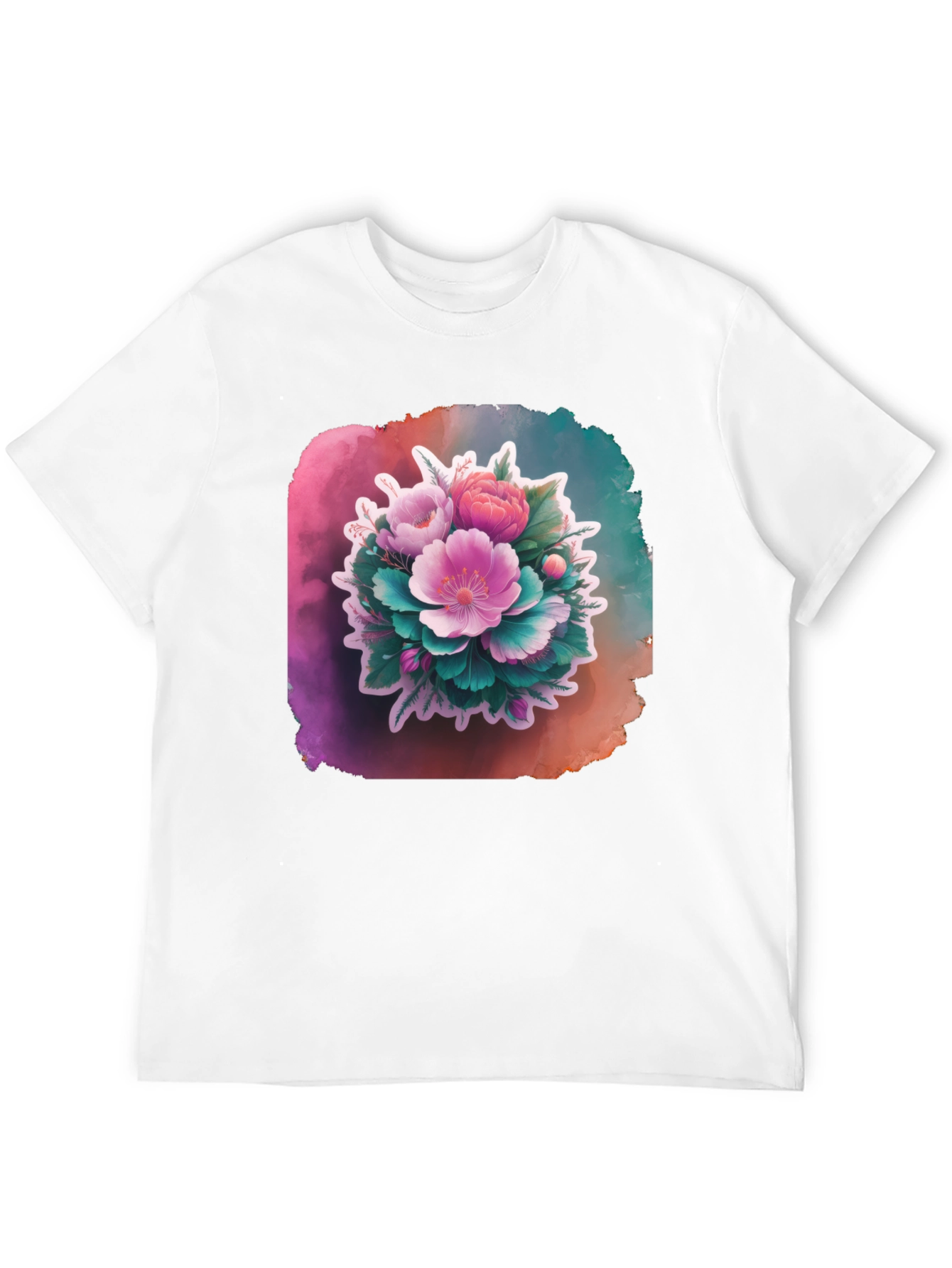 Floral Bouquet Black T-Shirt