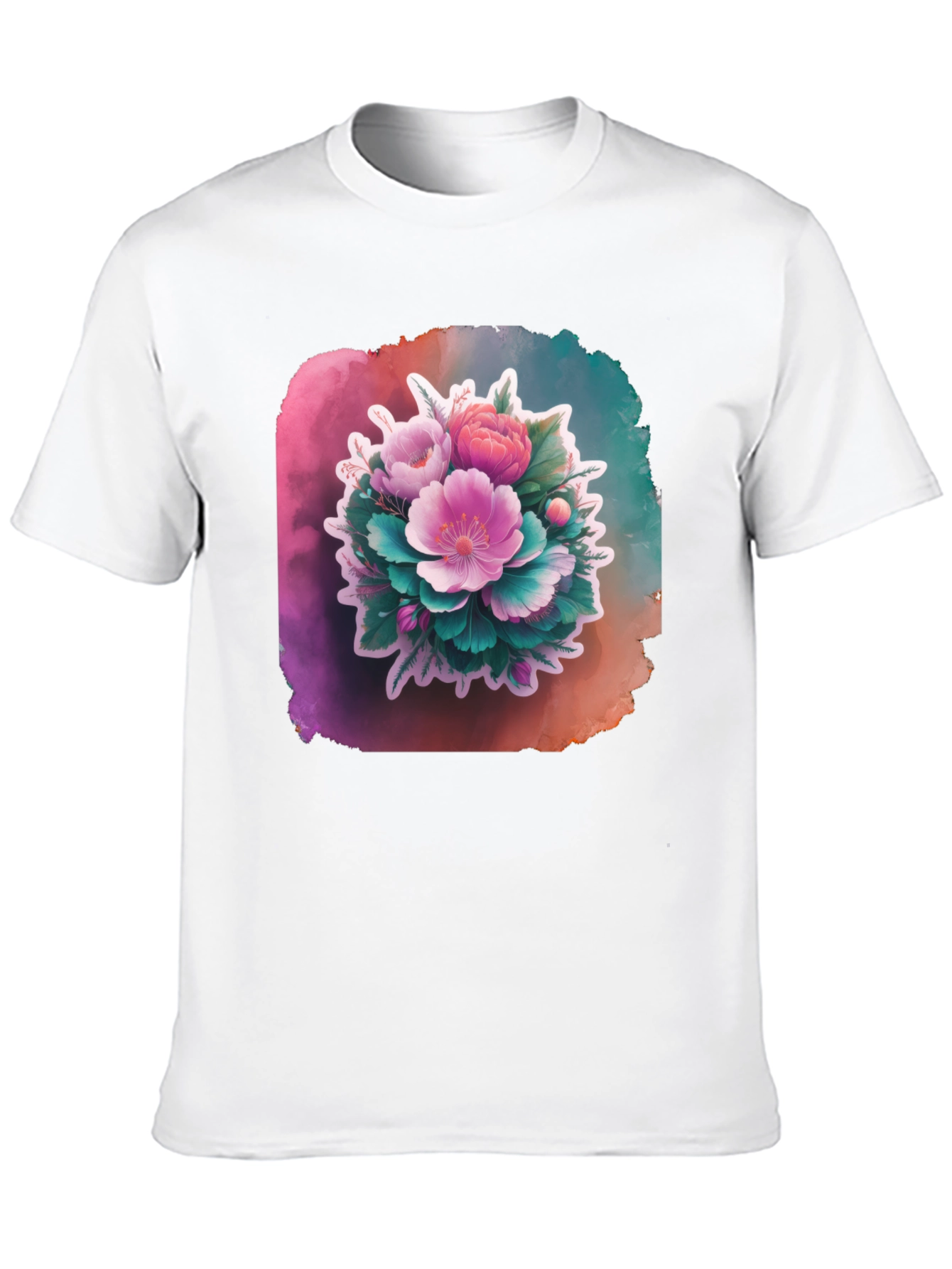 Floral Bouquet Black T-Shirt