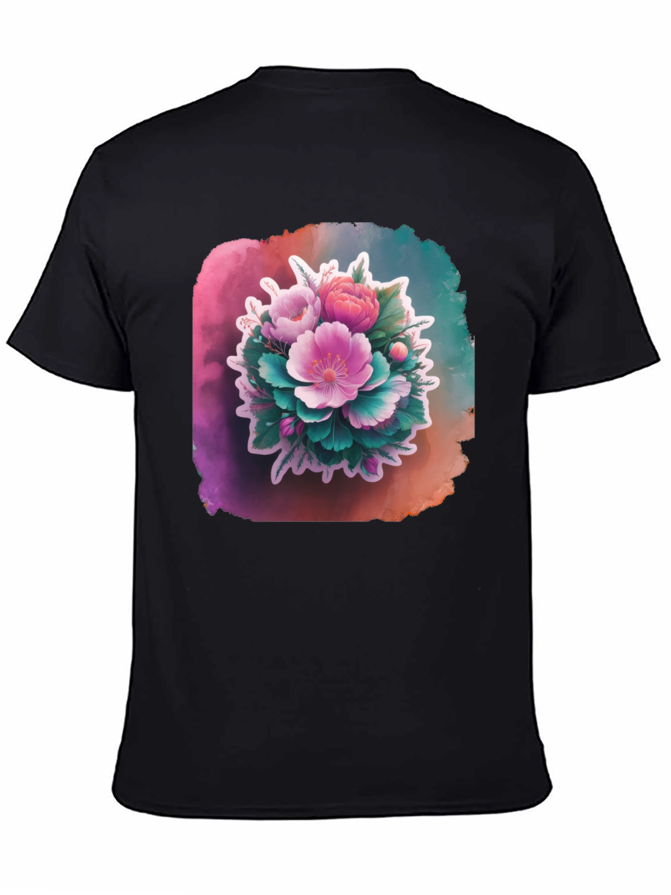 Floral Bouquet Black T-Shirt
