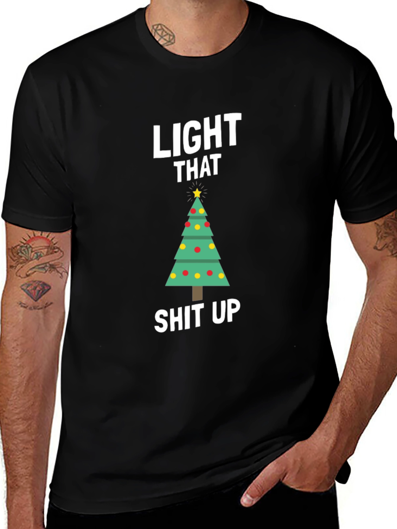 Light That Shit Up Christmas T-Shirt