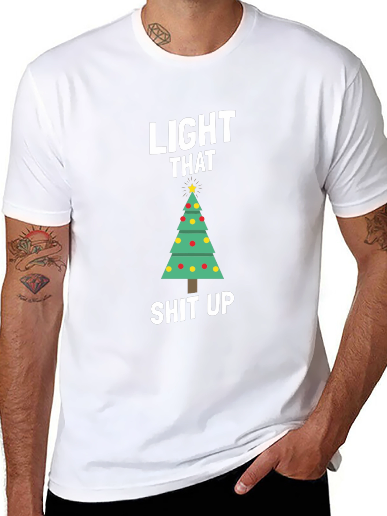 Light That Shit Up Christmas T-Shirt