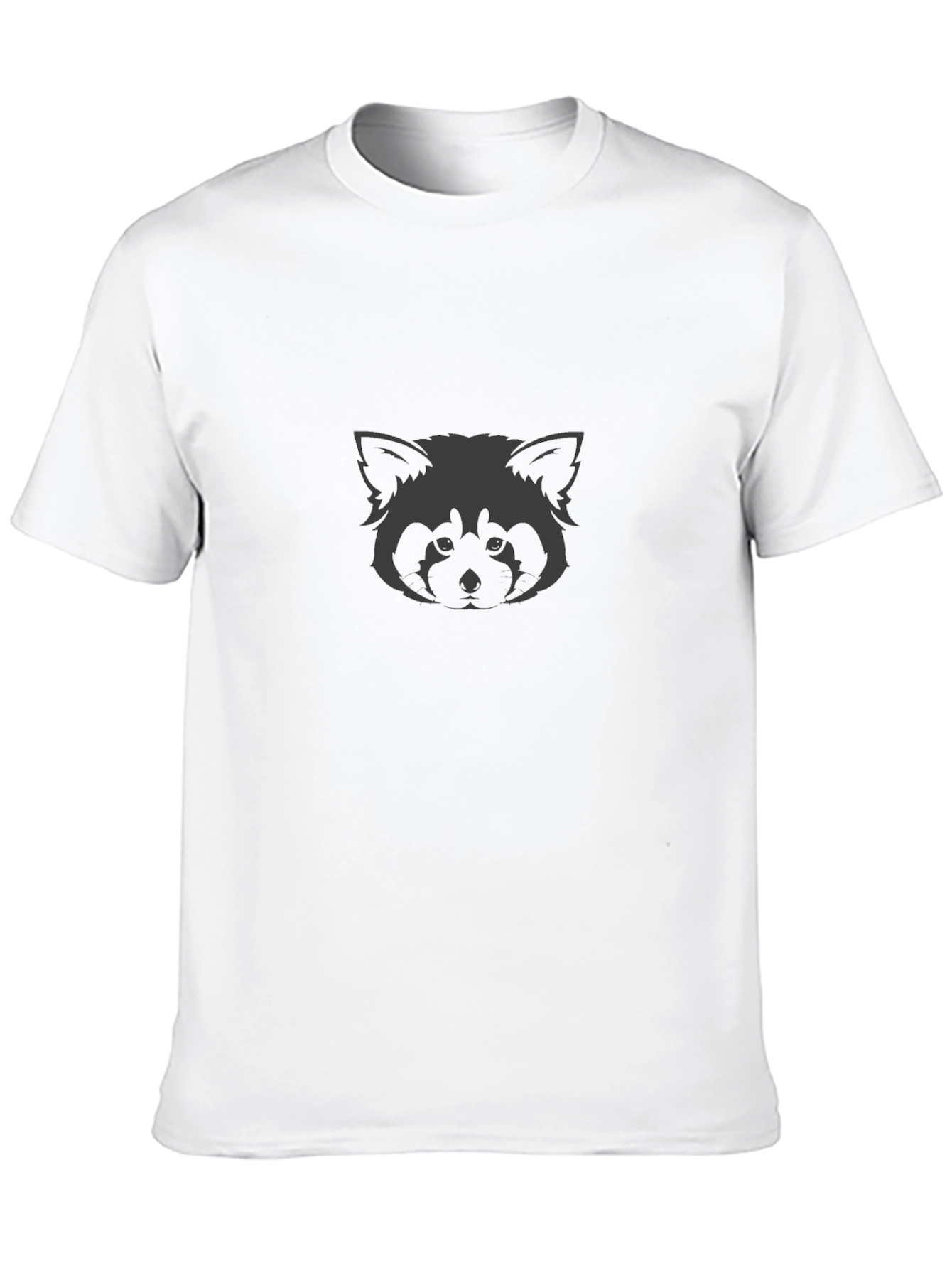 Red Panda Graphic Tee - Soft Black Cotton Blend