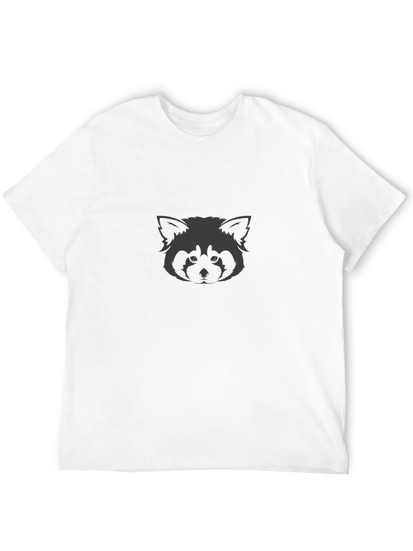 Red Panda Graphic Tee - Soft Black Cotton Blend