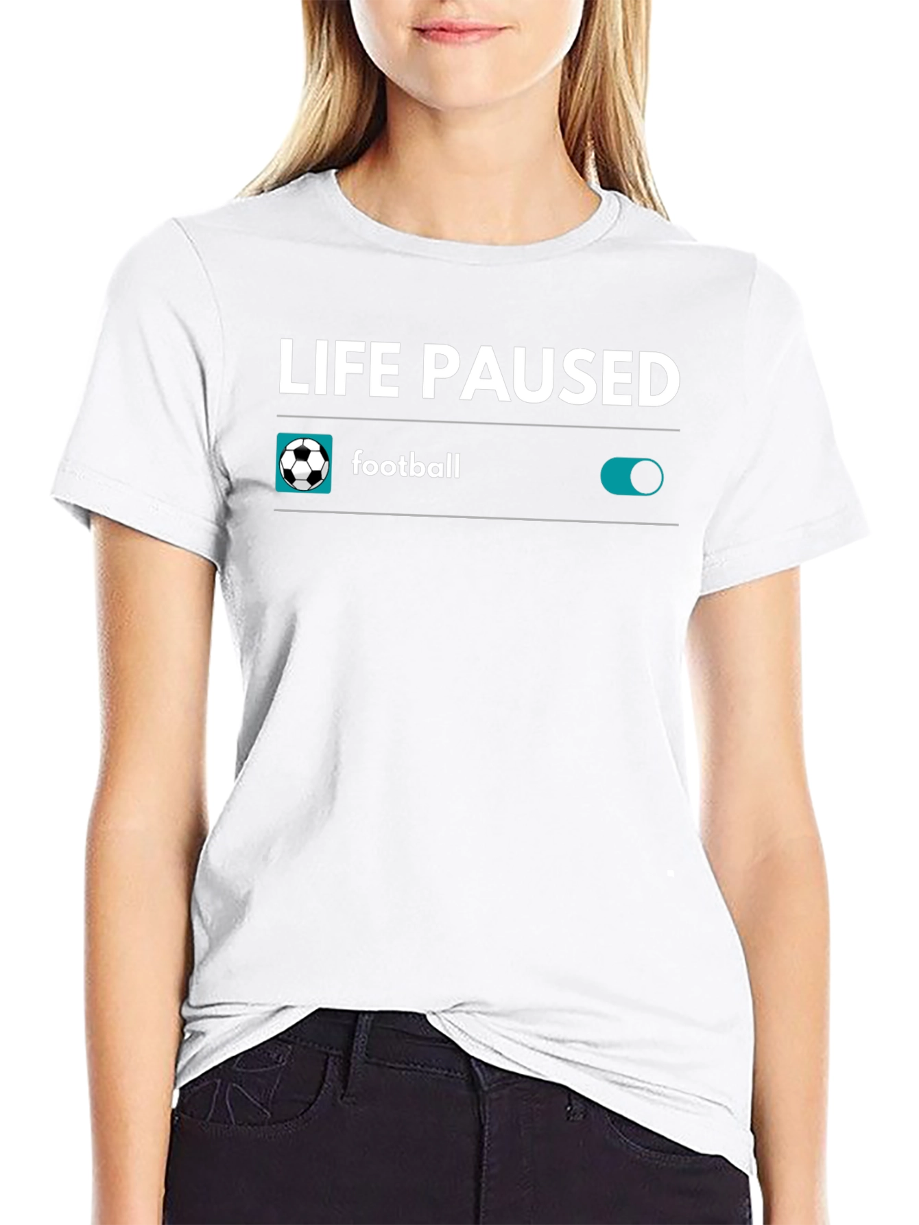 Life Paused Football Mode On T-Shirt