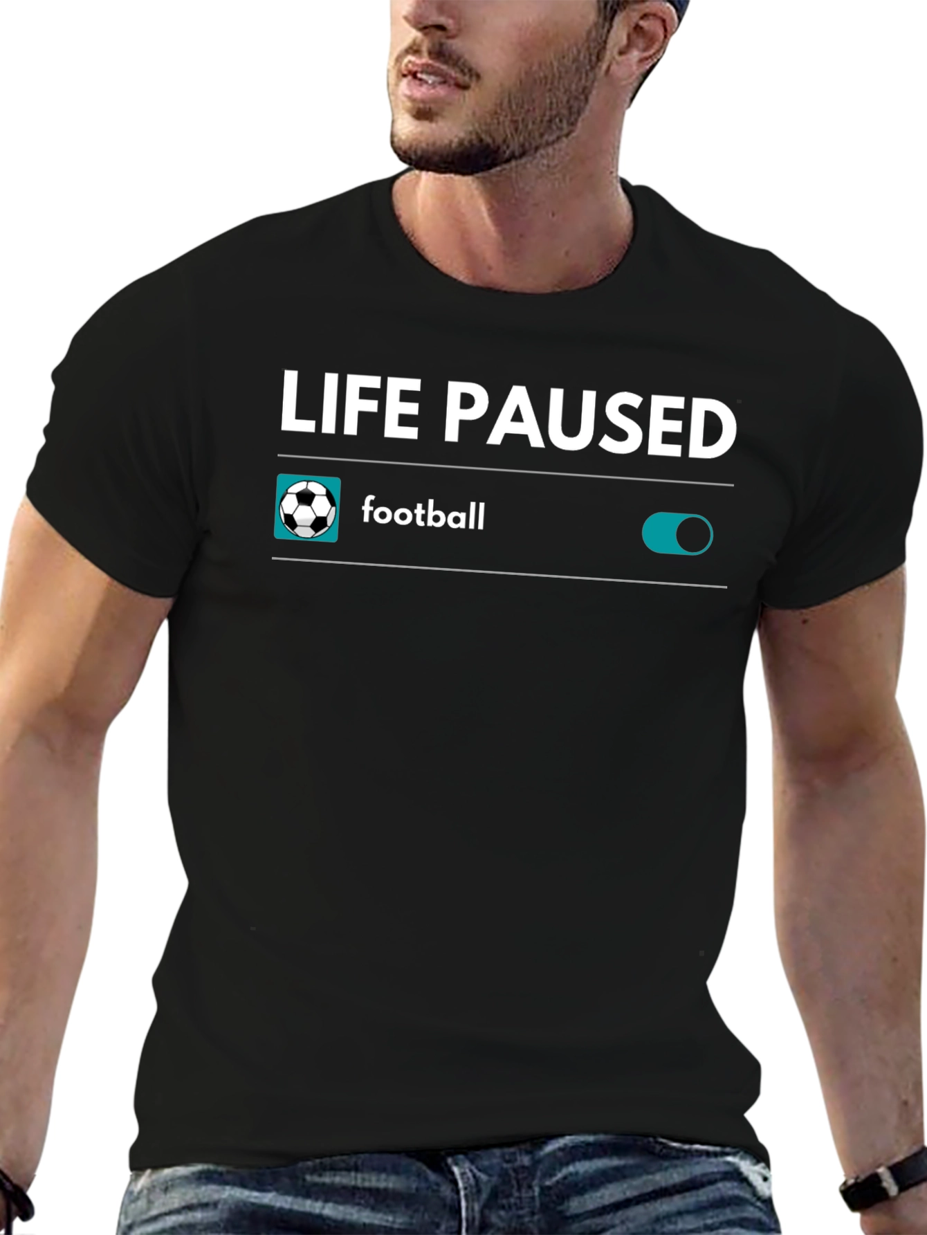 Life Paused Football Mode On T-Shirt