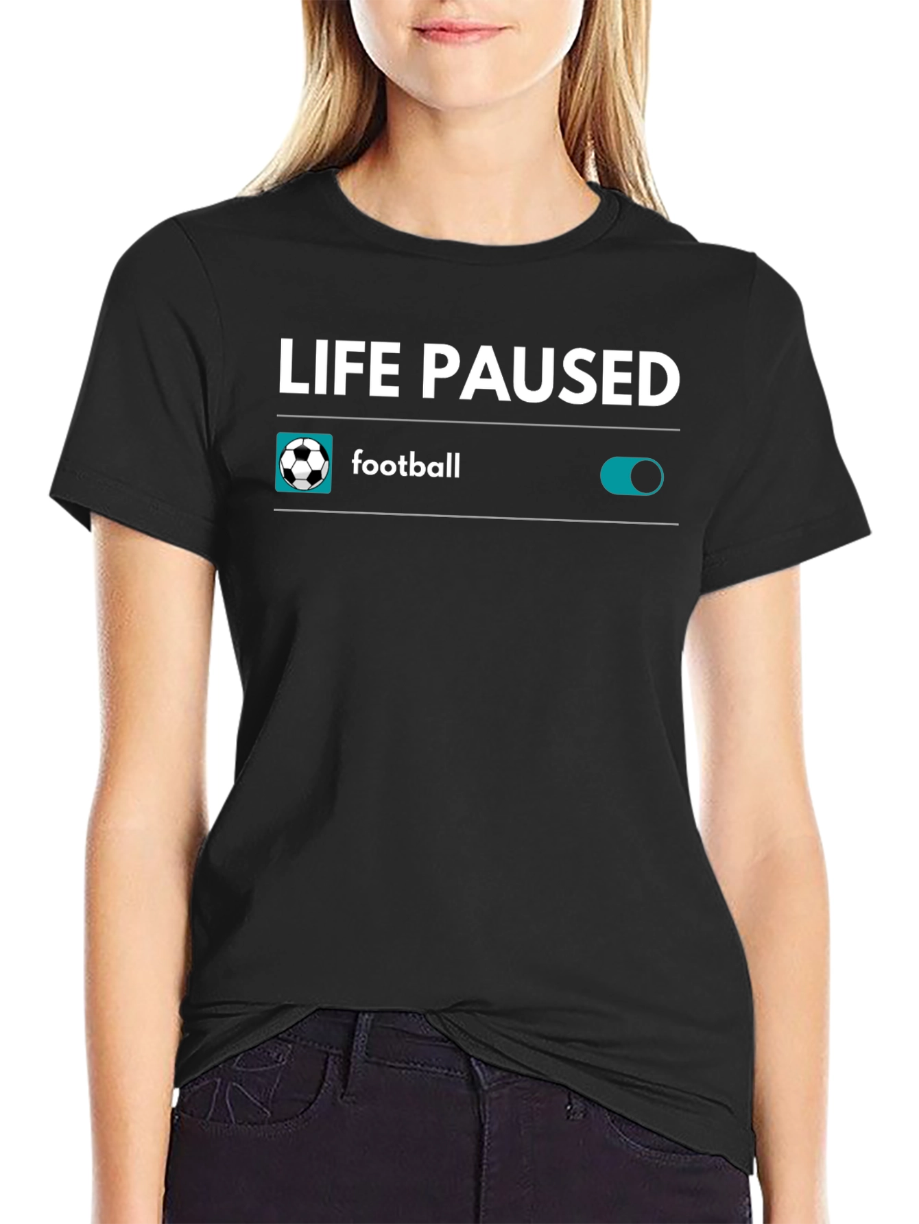 Life Paused Football Mode On T-Shirt
