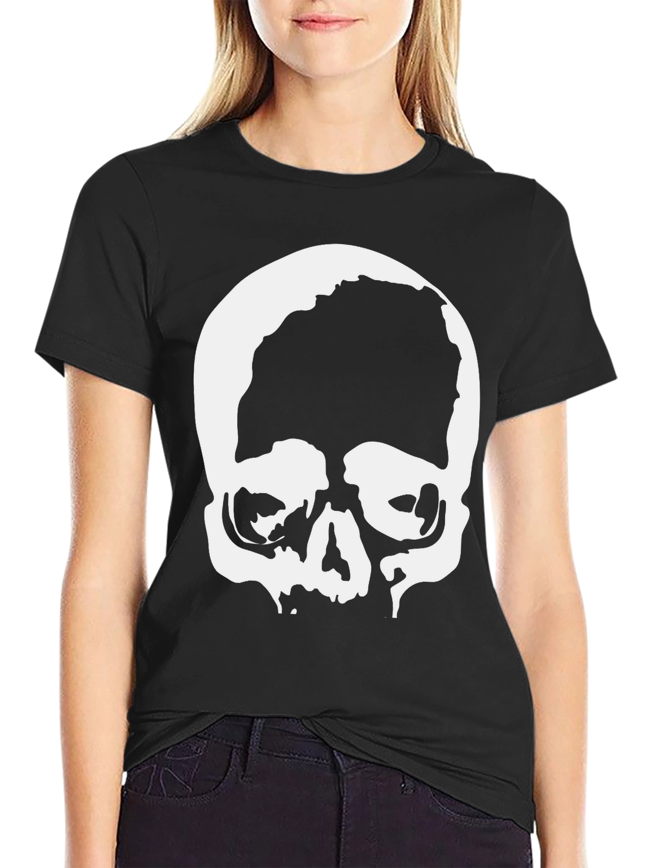 Skull Graphic Black T-Shirt - Edgy & Stylish