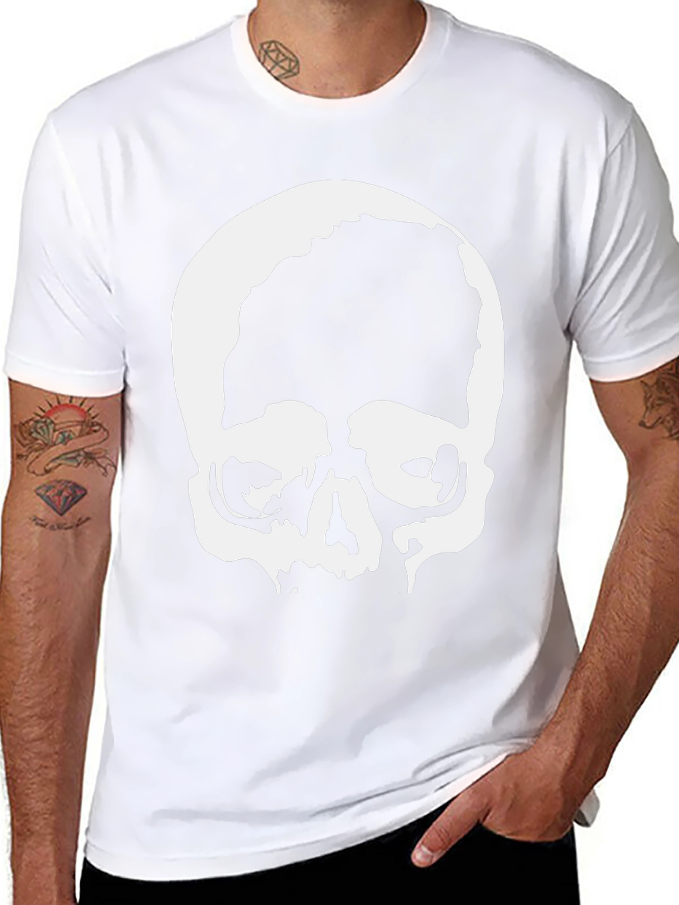 Skull Graphic Black T-Shirt - Edgy & Stylish
