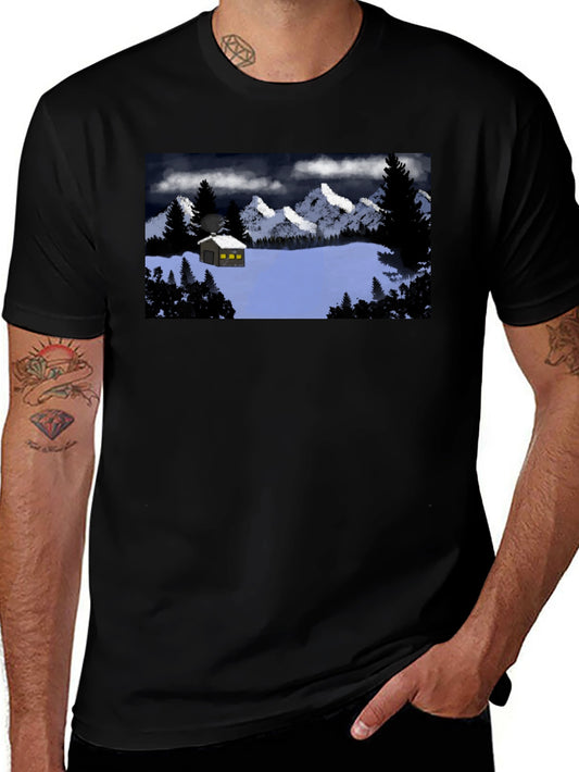Cabin in the Snow Graphic T-Shirt