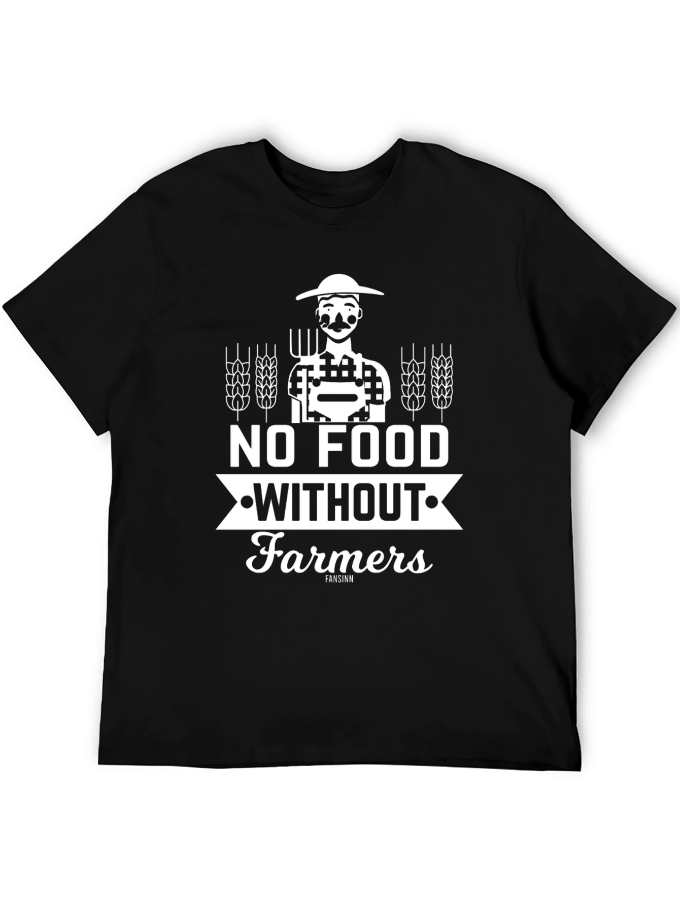 No Food Without Farmers Black T-Shirt