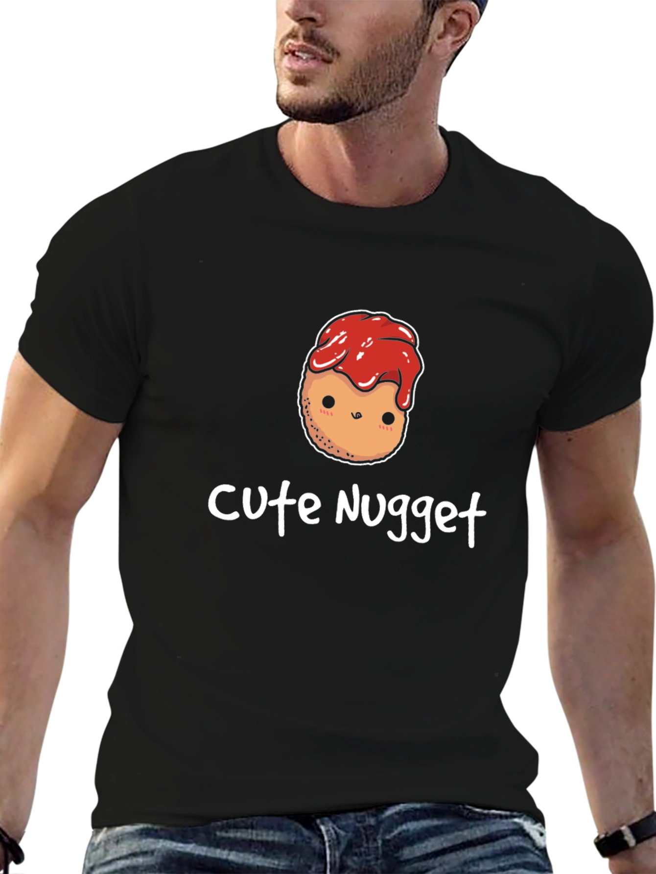 Cute Nugget T-Shirt - Fun Cartoon Foodie Tee