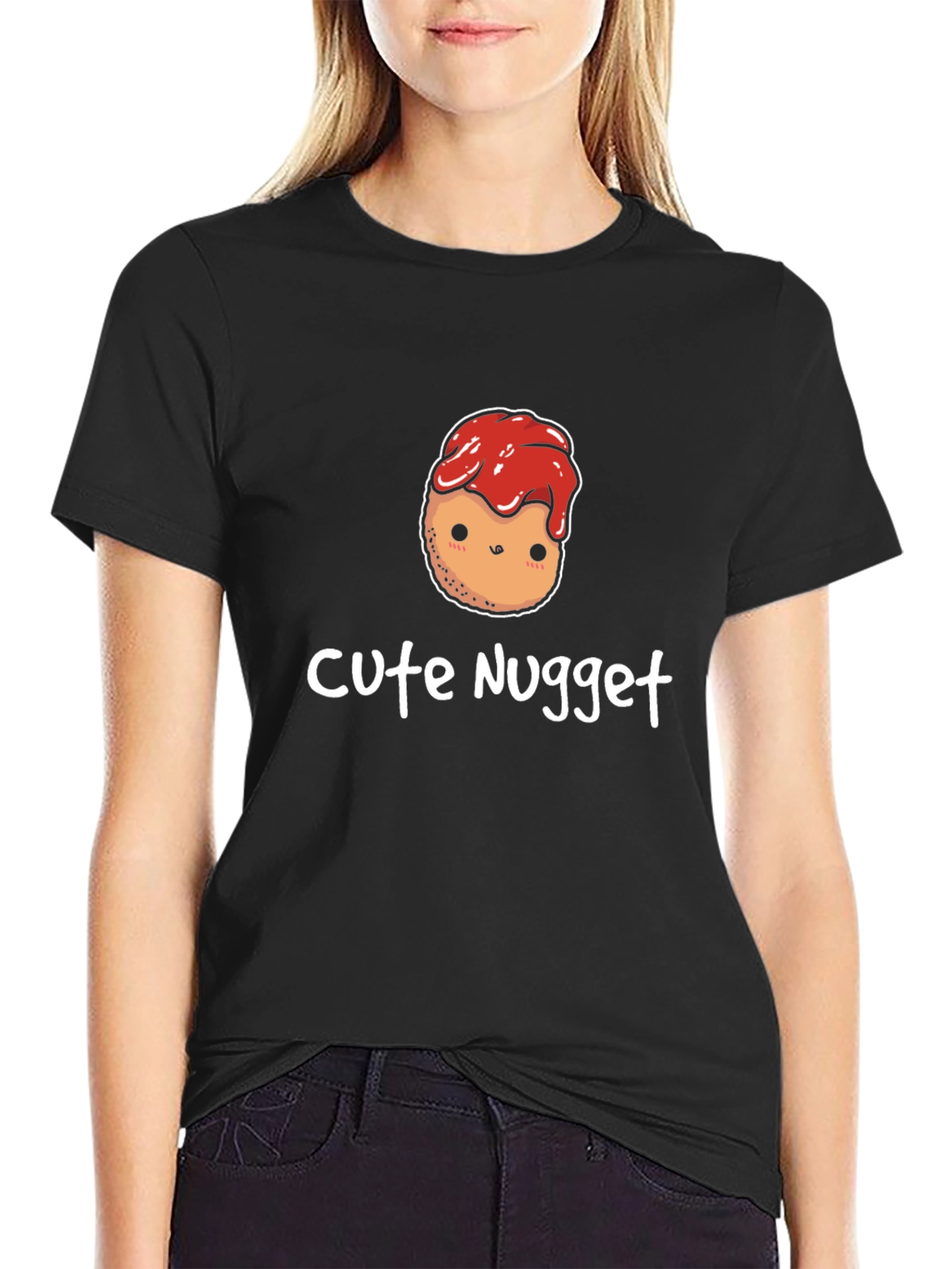 Cute Nugget T-Shirt - Fun Cartoon Foodie Tee