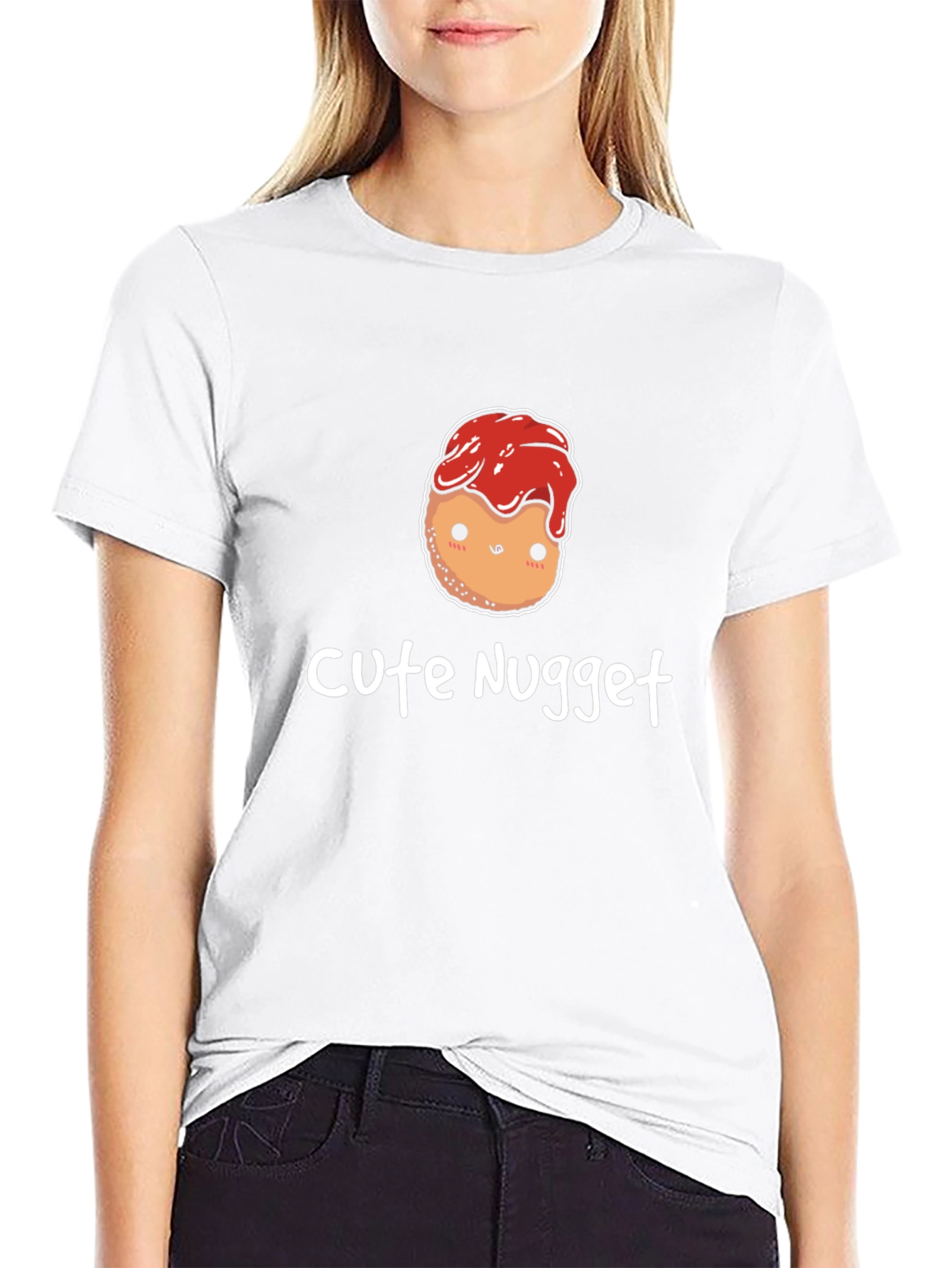 Cute Nugget T-Shirt - Fun Cartoon Foodie Tee