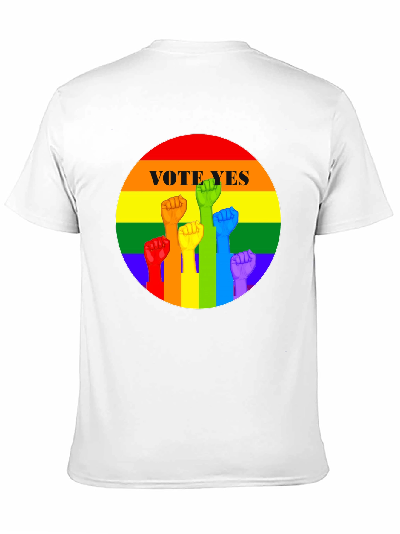 Vote Yes Rainbow Pride Fist T-Shirt