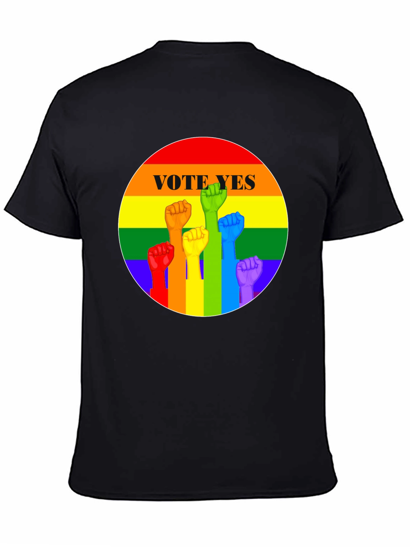 Vote Yes Rainbow Pride Fist T-Shirt