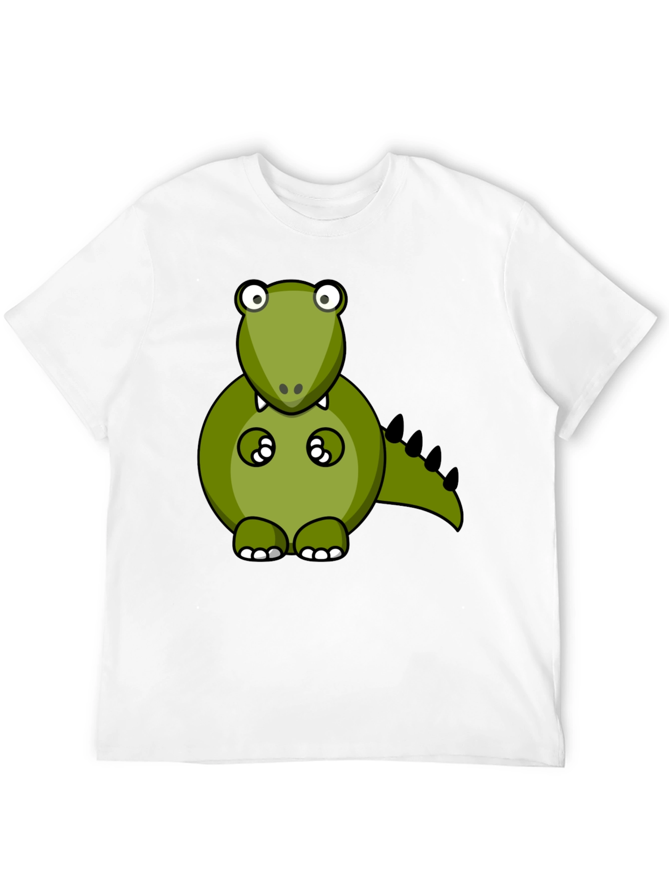 Cartoon Dino Graphic Tee - Mens Black T-Shirt