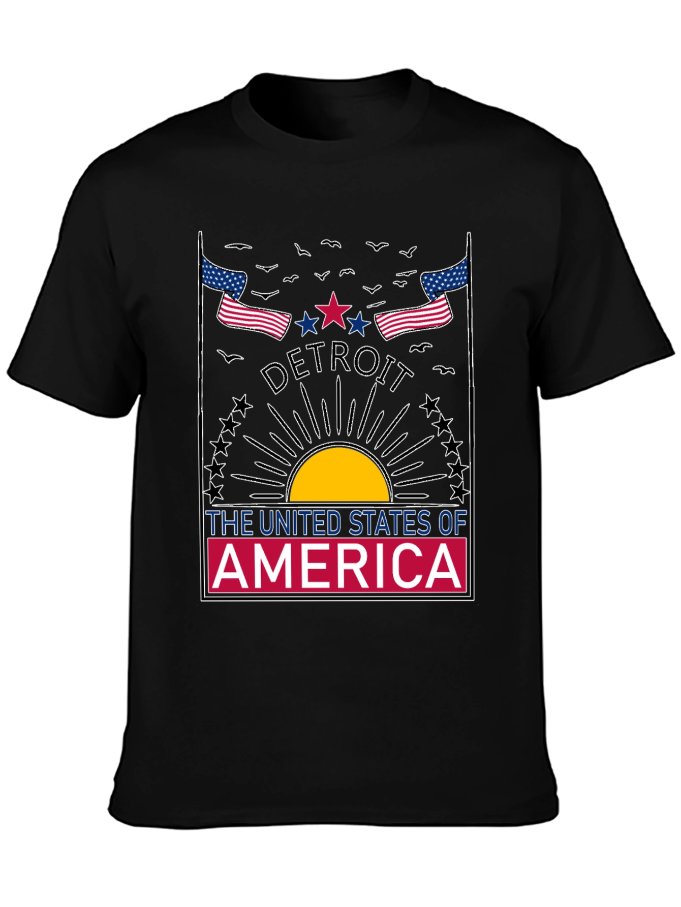 Detroit USA Graphic Tee - Patriotic Pride