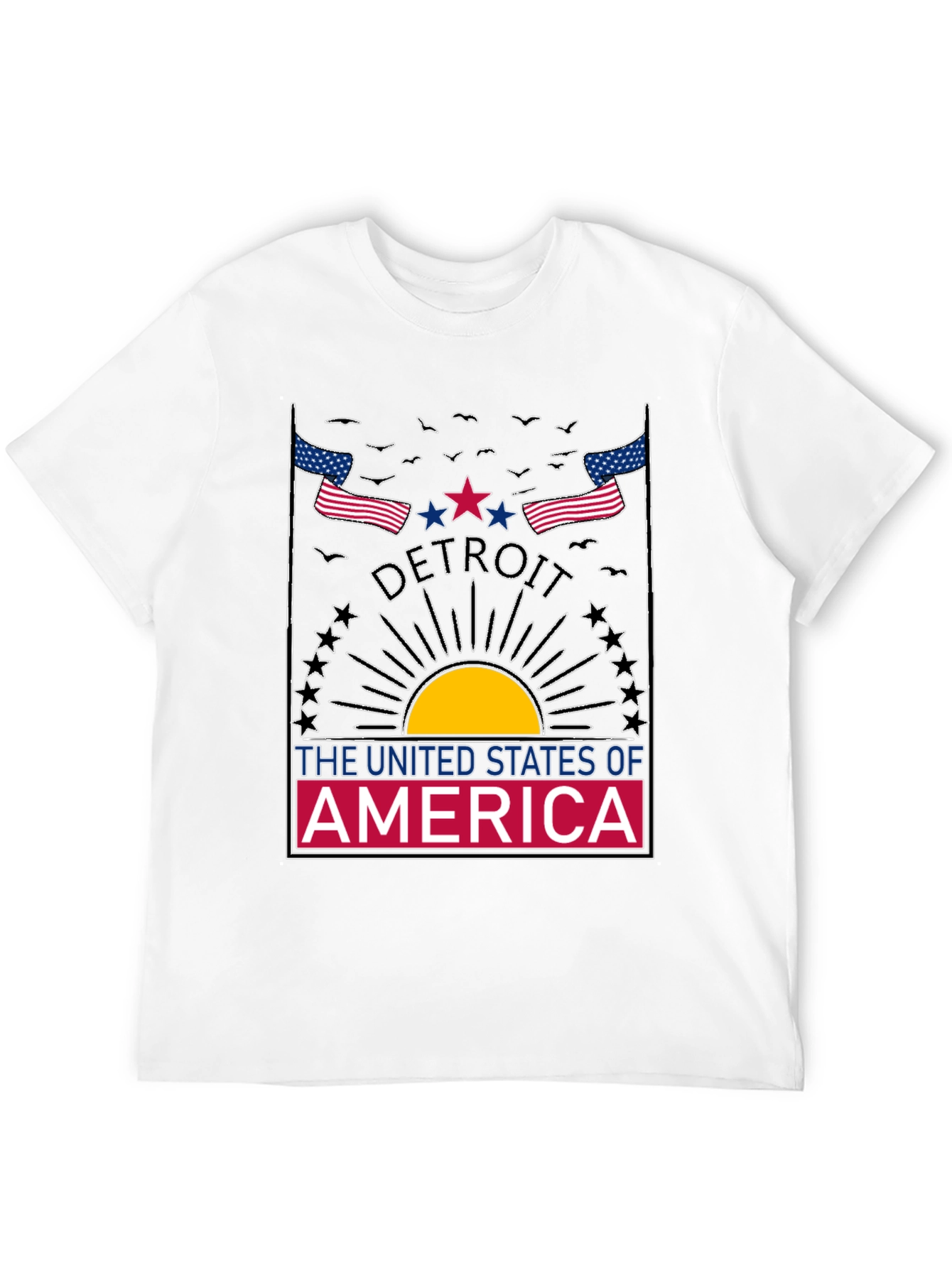 Detroit USA Graphic Tee - Patriotic Pride