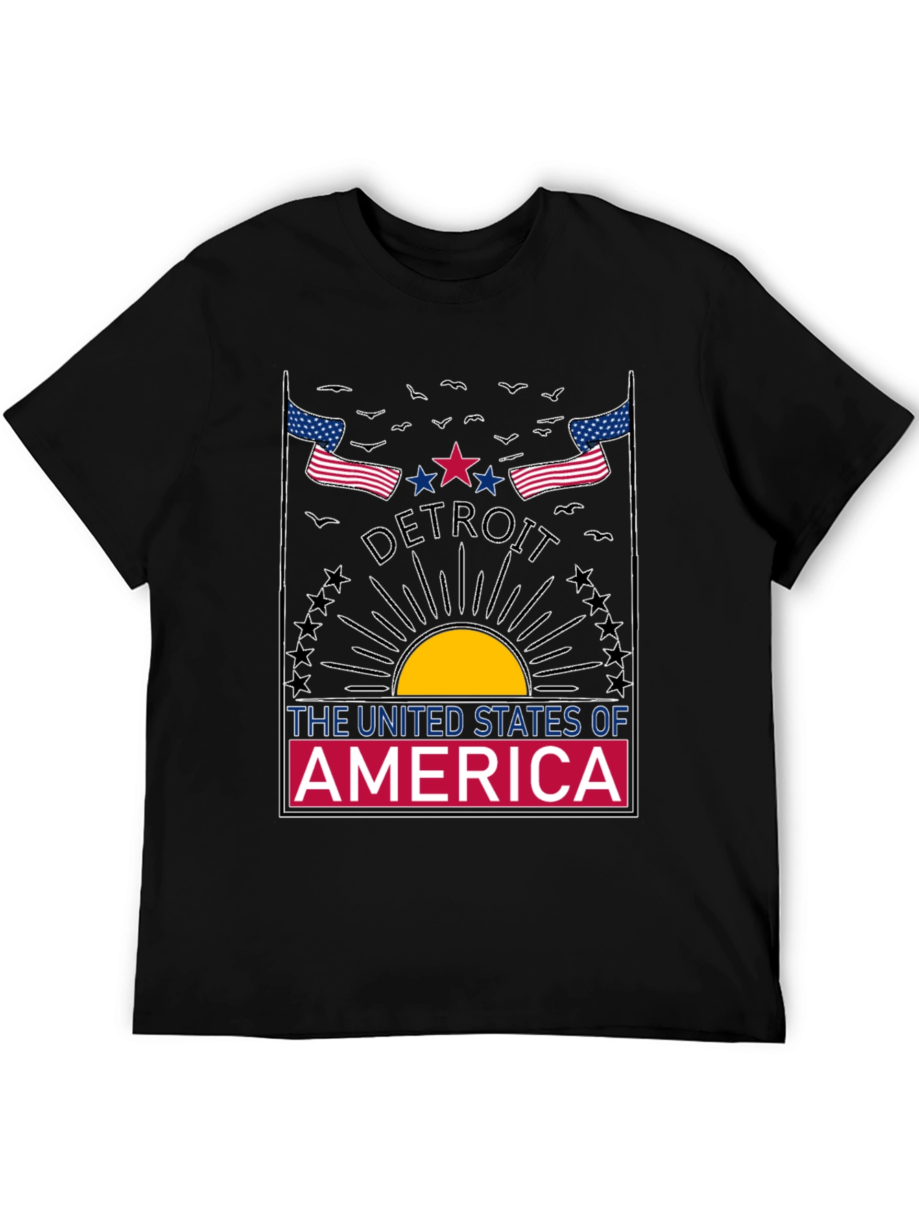 Detroit USA Graphic Tee - Patriotic Pride