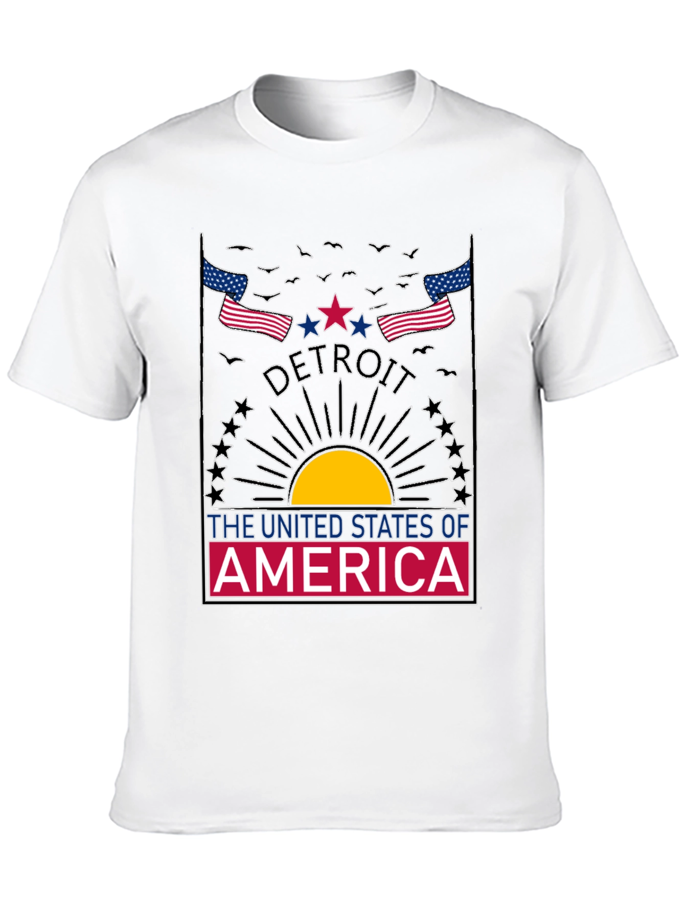 Detroit USA Graphic Tee - Patriotic Pride