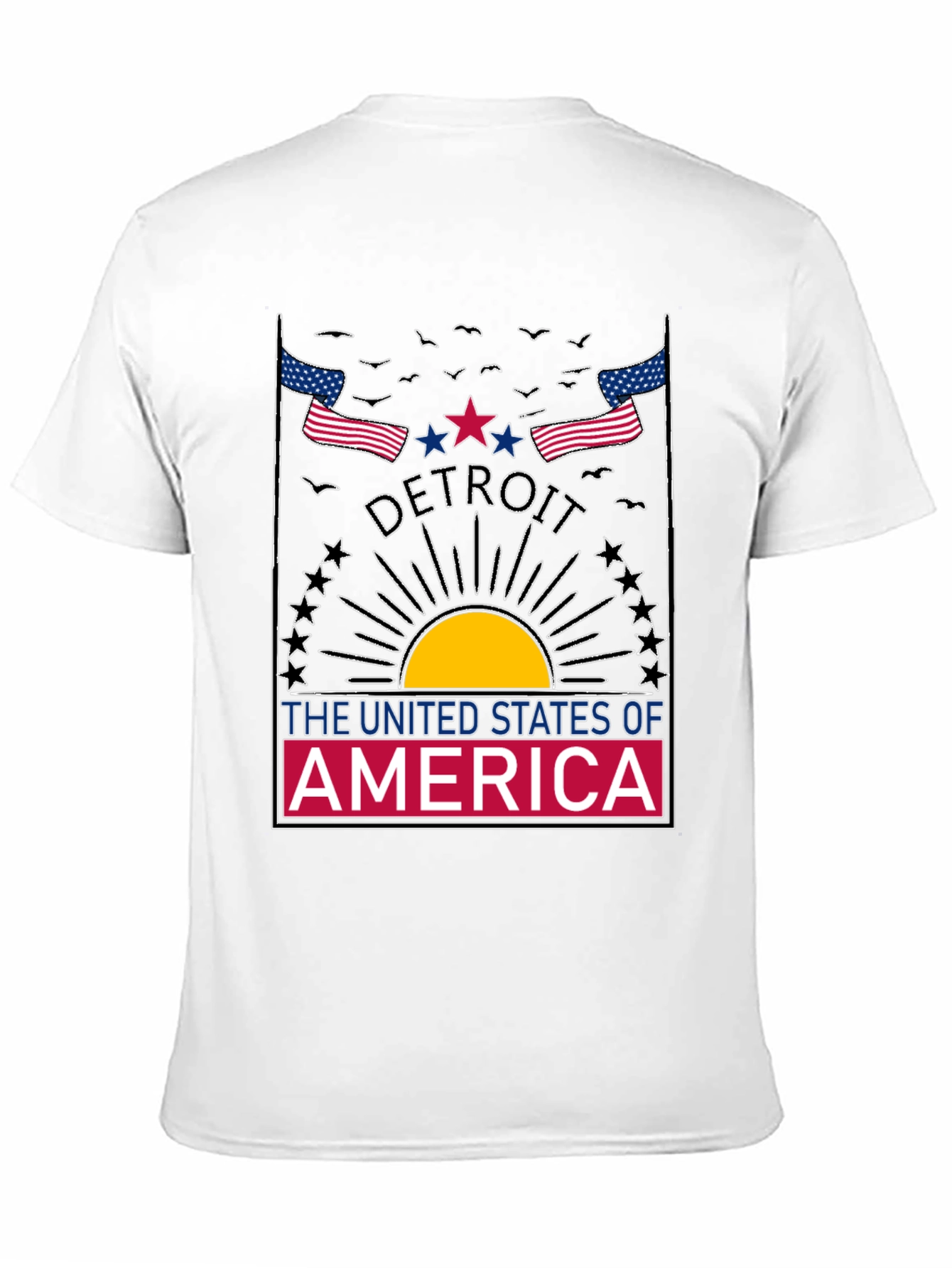 Detroit USA Graphic Tee - Patriotic Pride