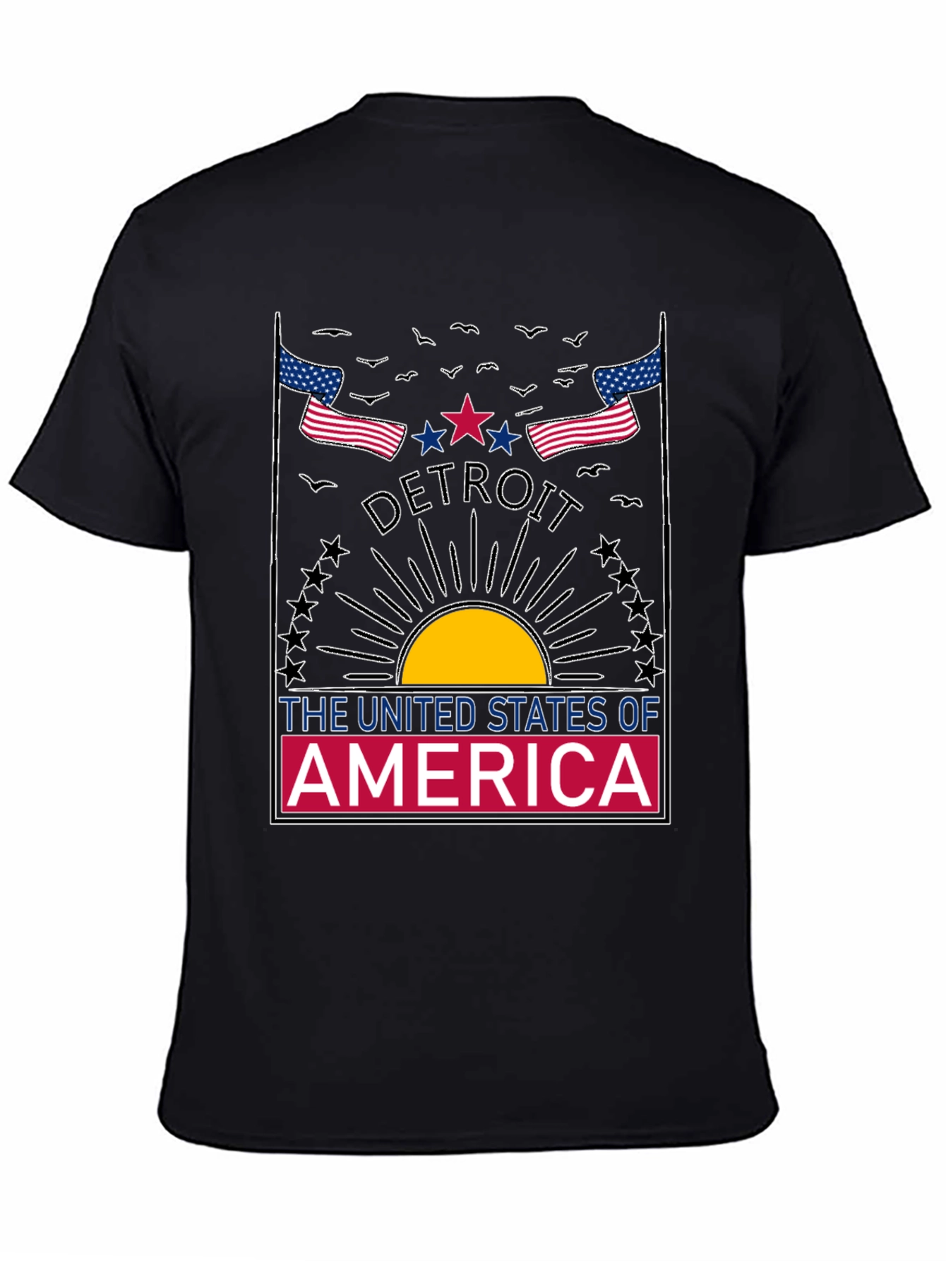 Detroit USA Graphic Tee - Patriotic Pride