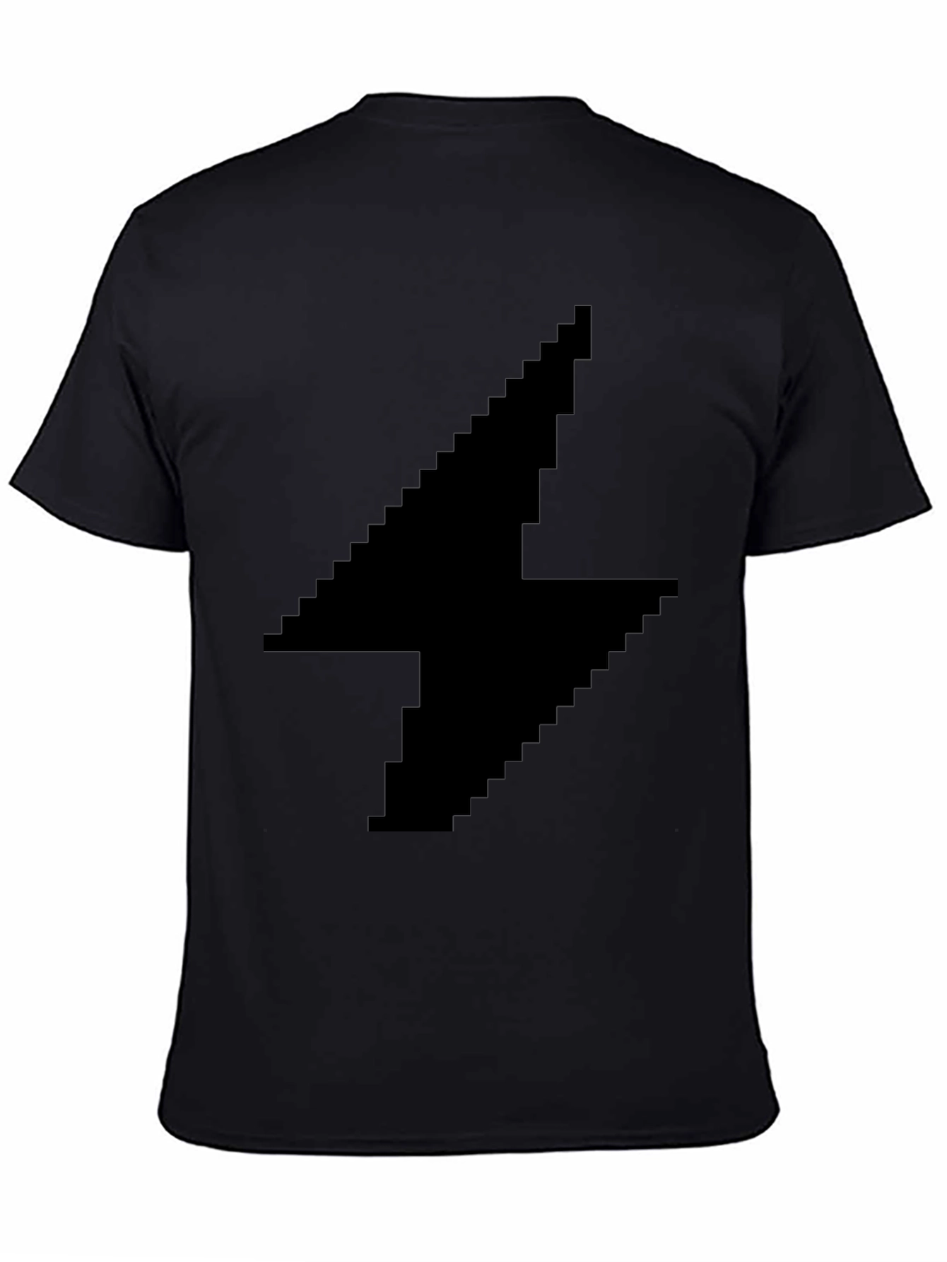 Pixel Lightning Bolt Black T-Shirt