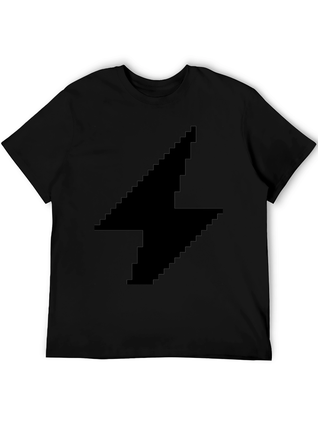 Pixel Lightning Bolt Black T-Shirt