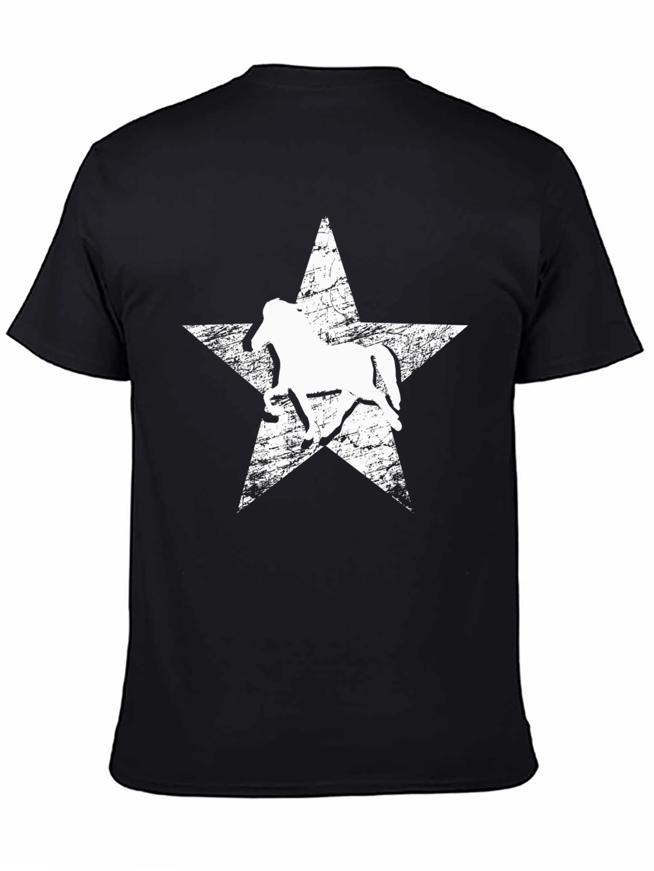 Horse Star Graphic T-Shirt - Black