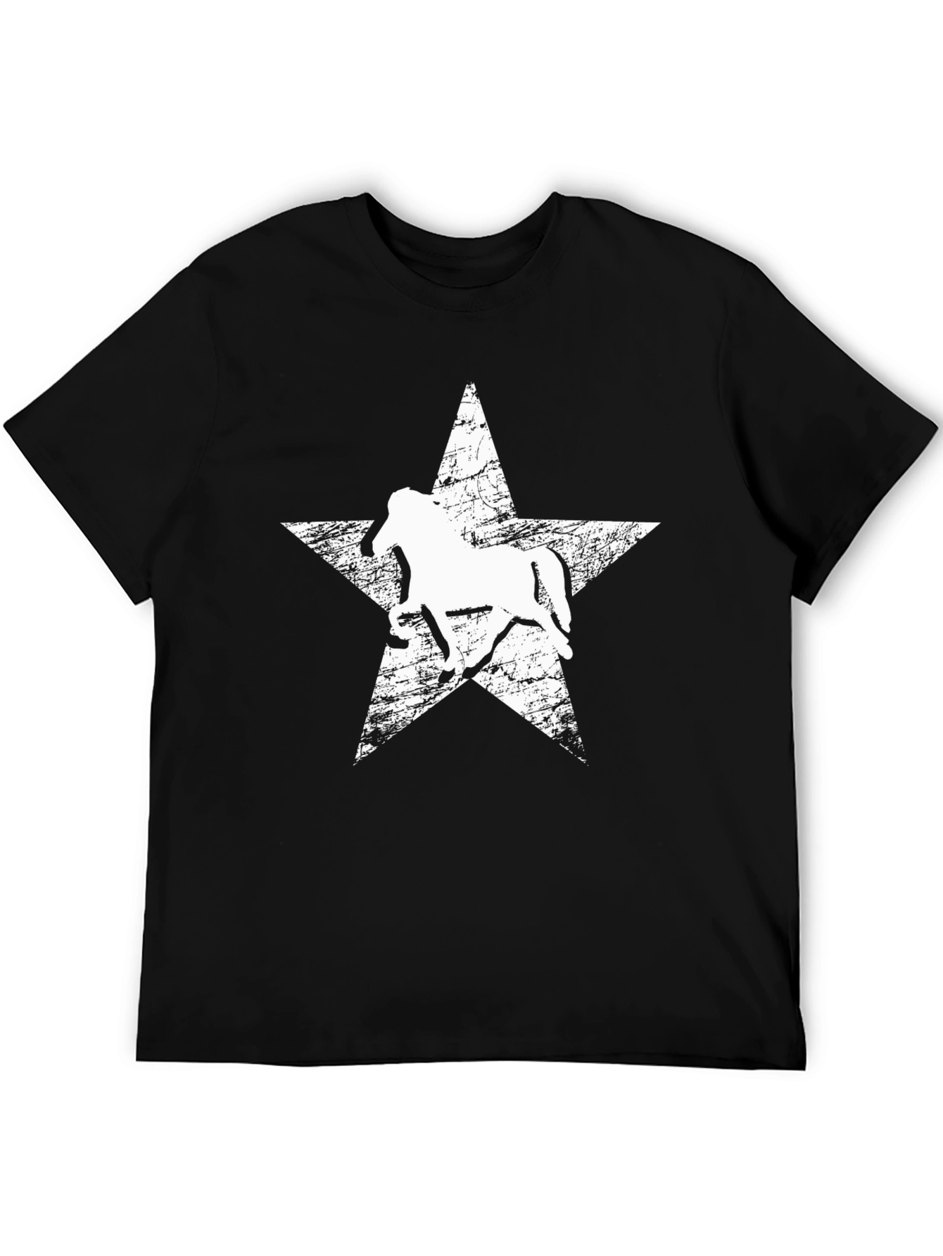Horse Star Graphic T-Shirt - Black