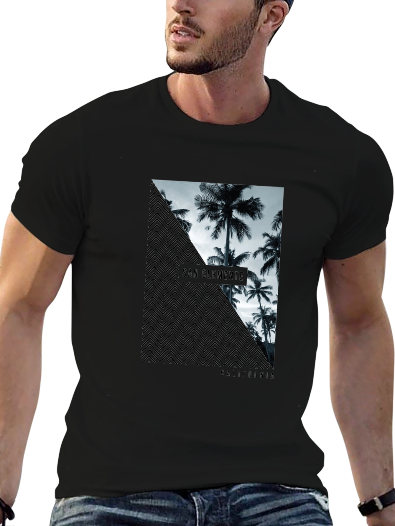 San Clemente California Graphic Tee - Black
