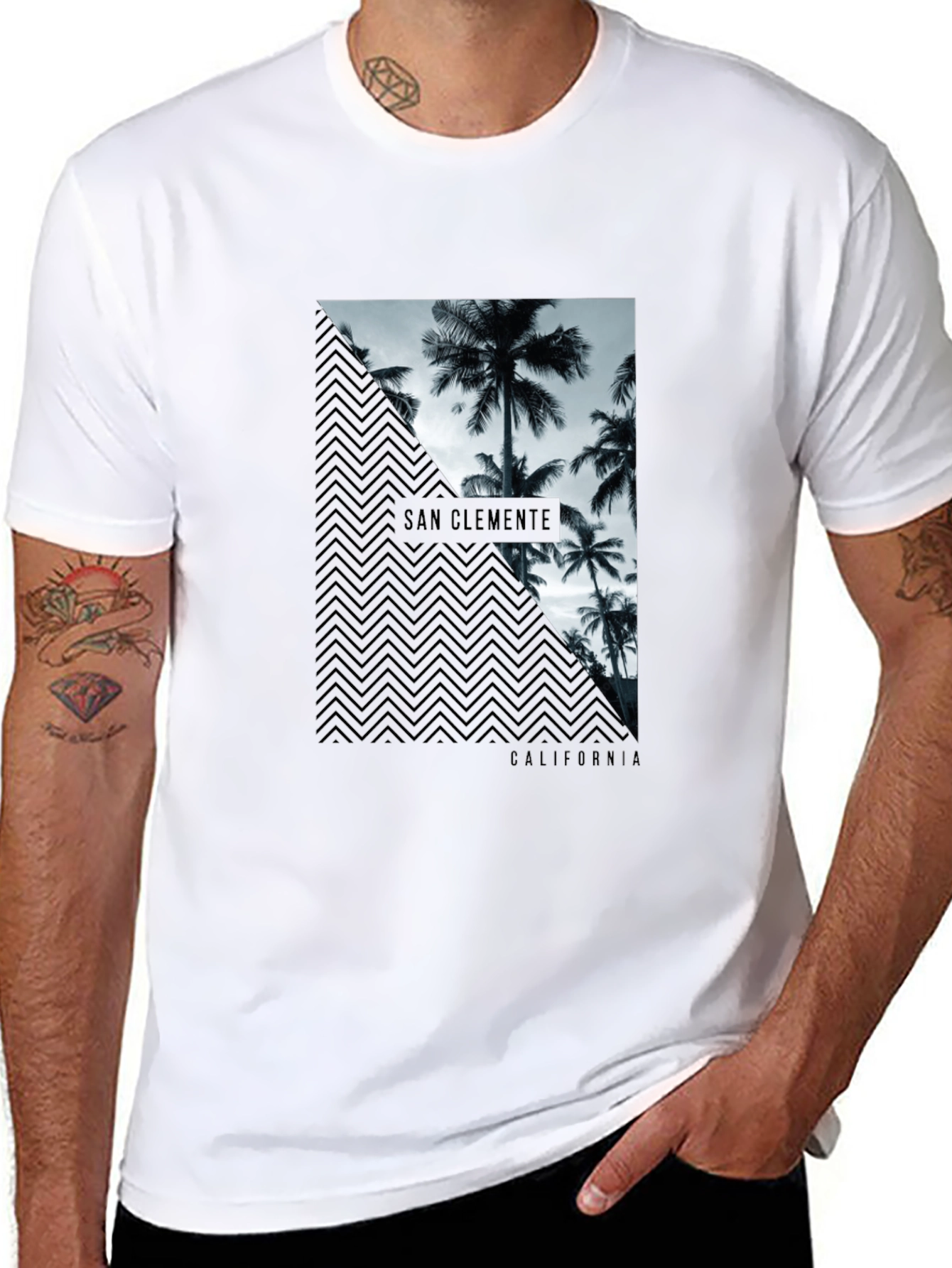 San Clemente California Graphic Tee - Black