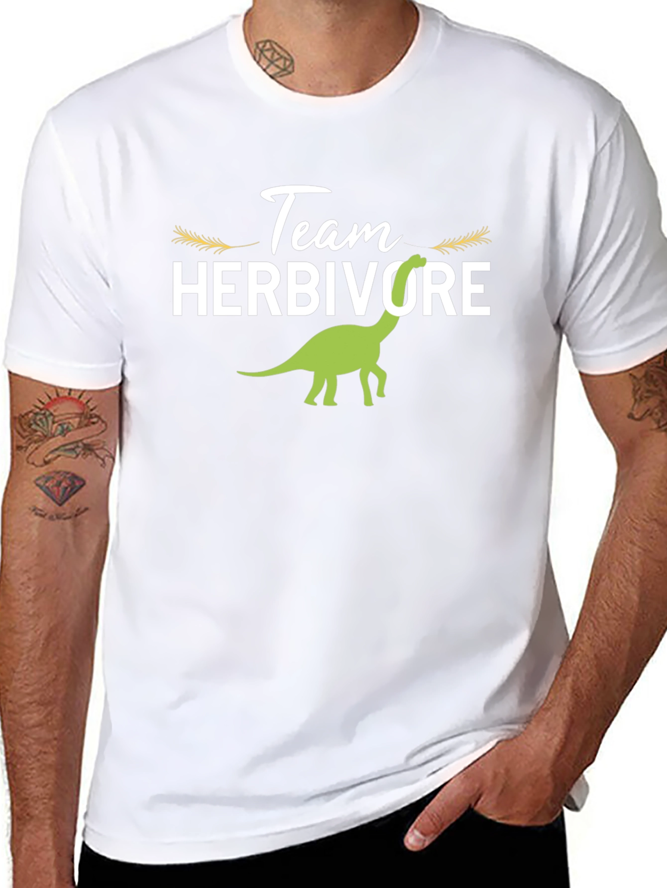 Team Herbivore T-Shirt - Vegetarian Dinosaur Tee
