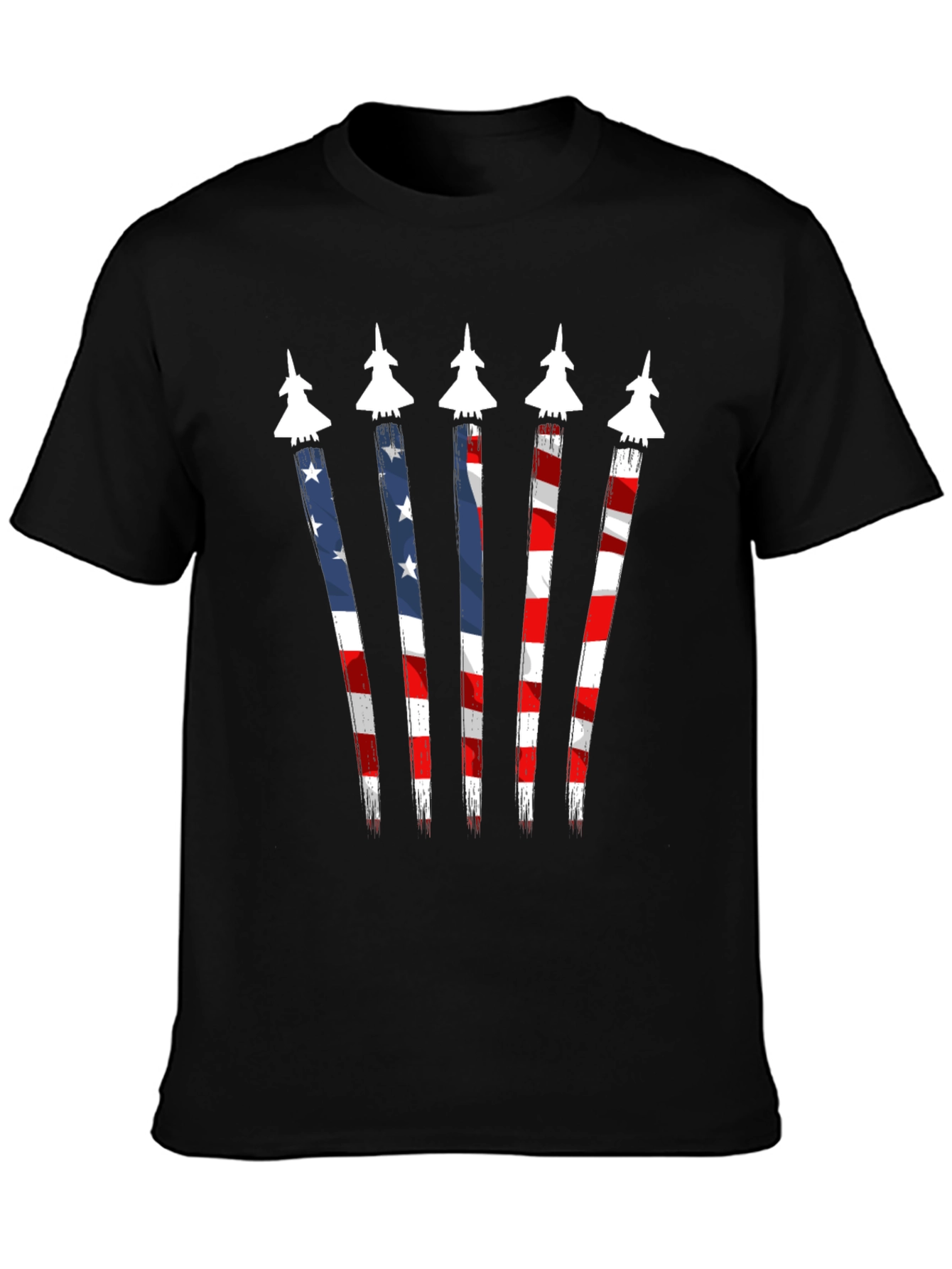 American Flag Fighter Jet Graphic Tee