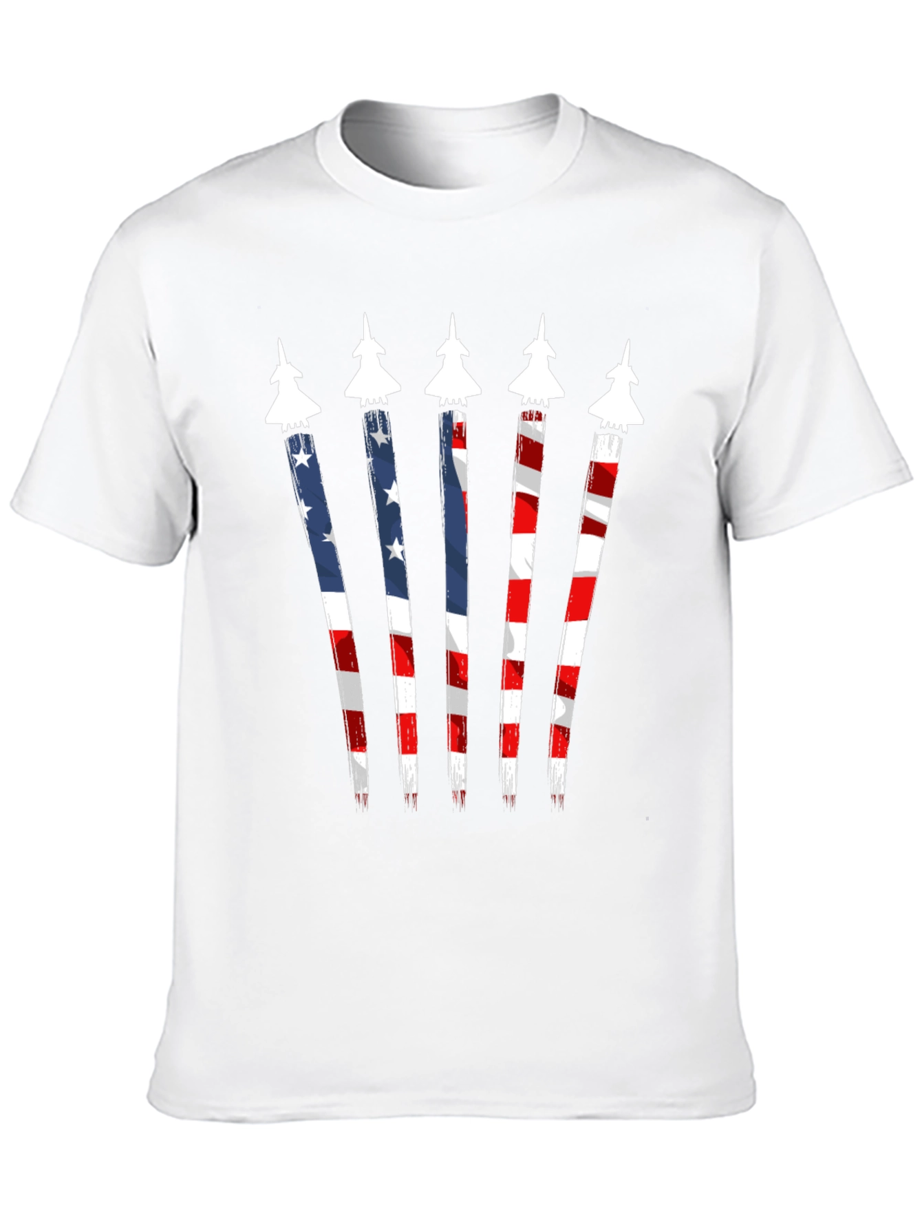 American Flag Fighter Jet Graphic Tee