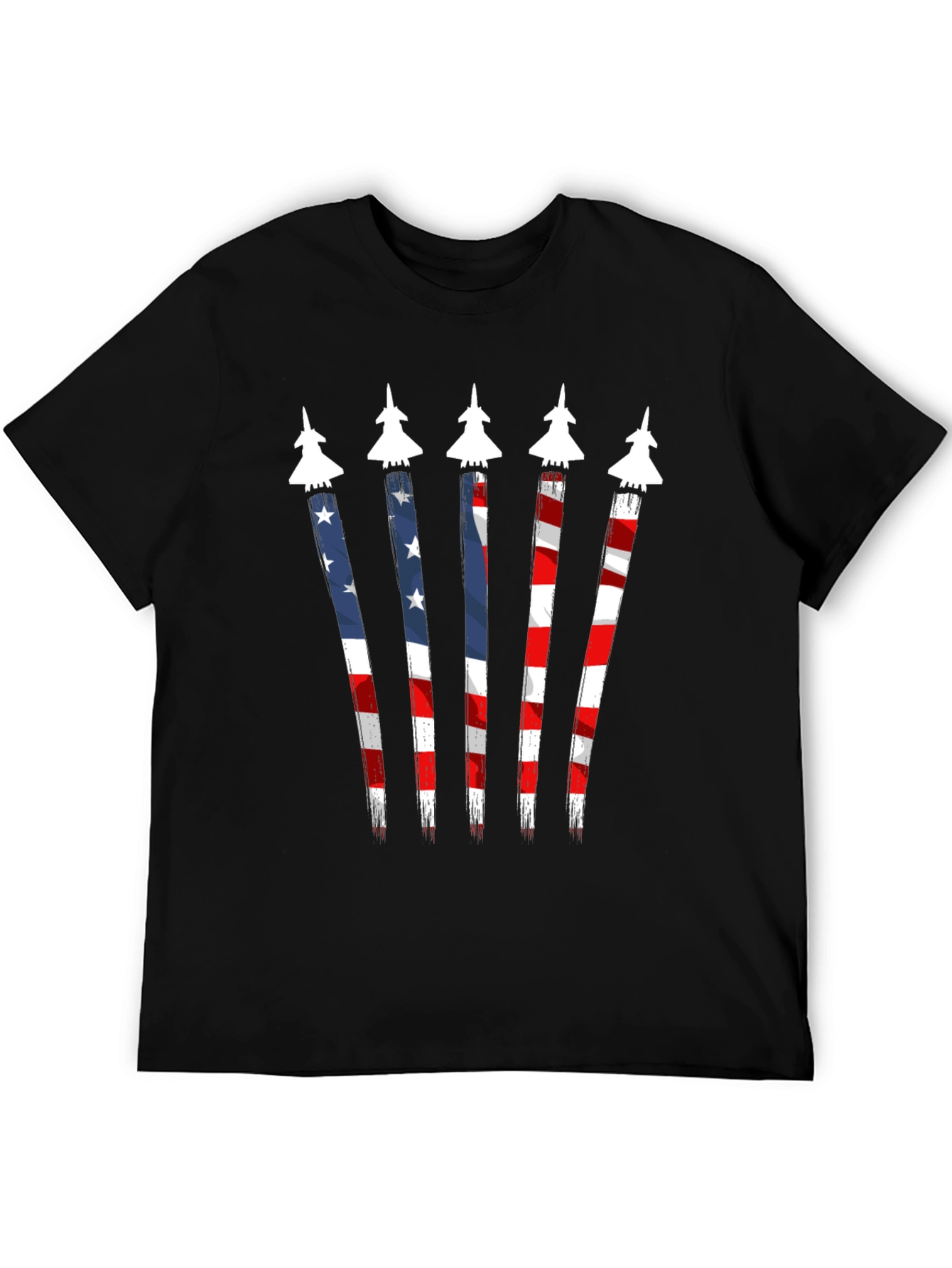 American Flag Fighter Jet Graphic Tee