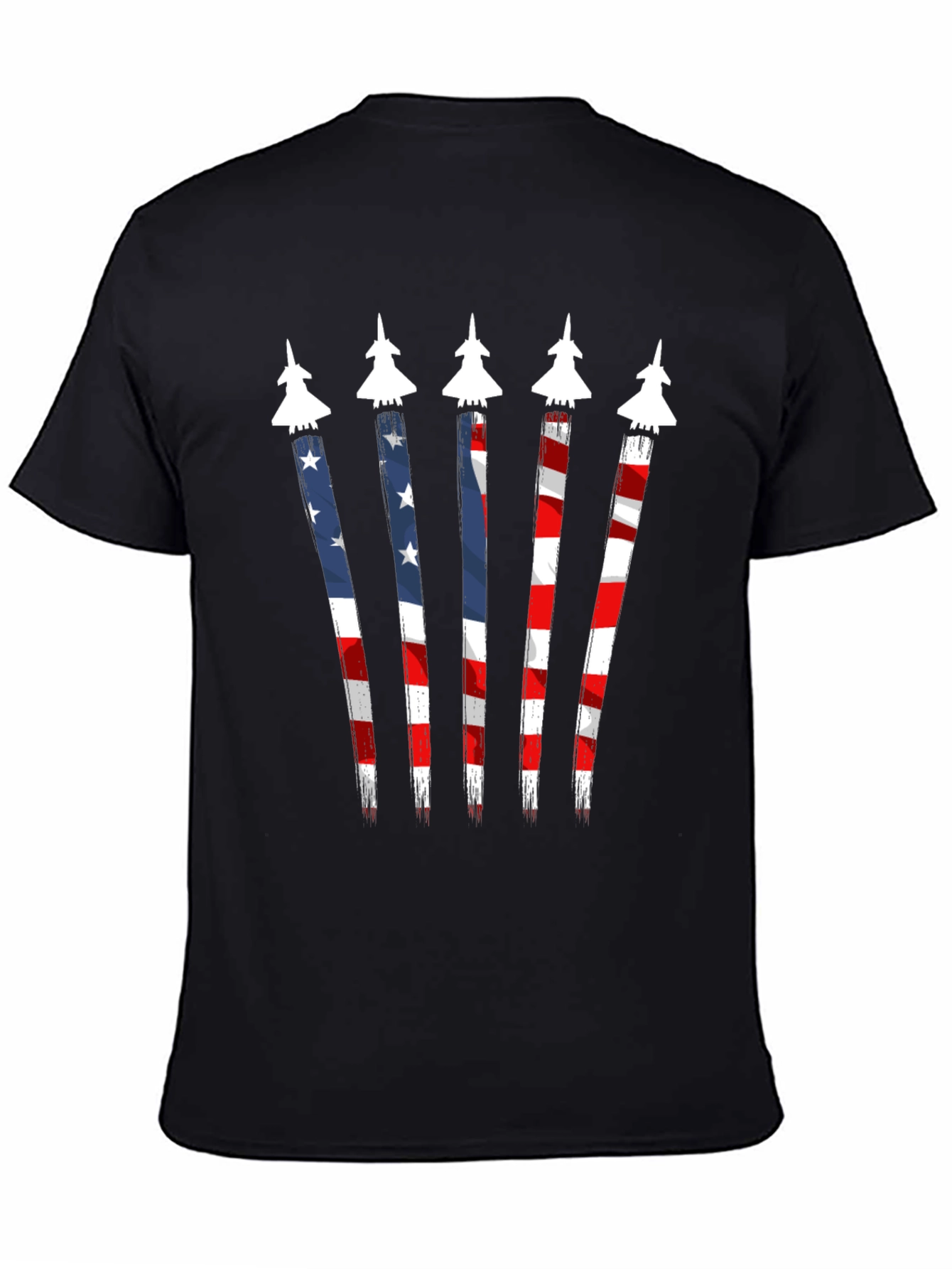 American Flag Fighter Jet Graphic Tee