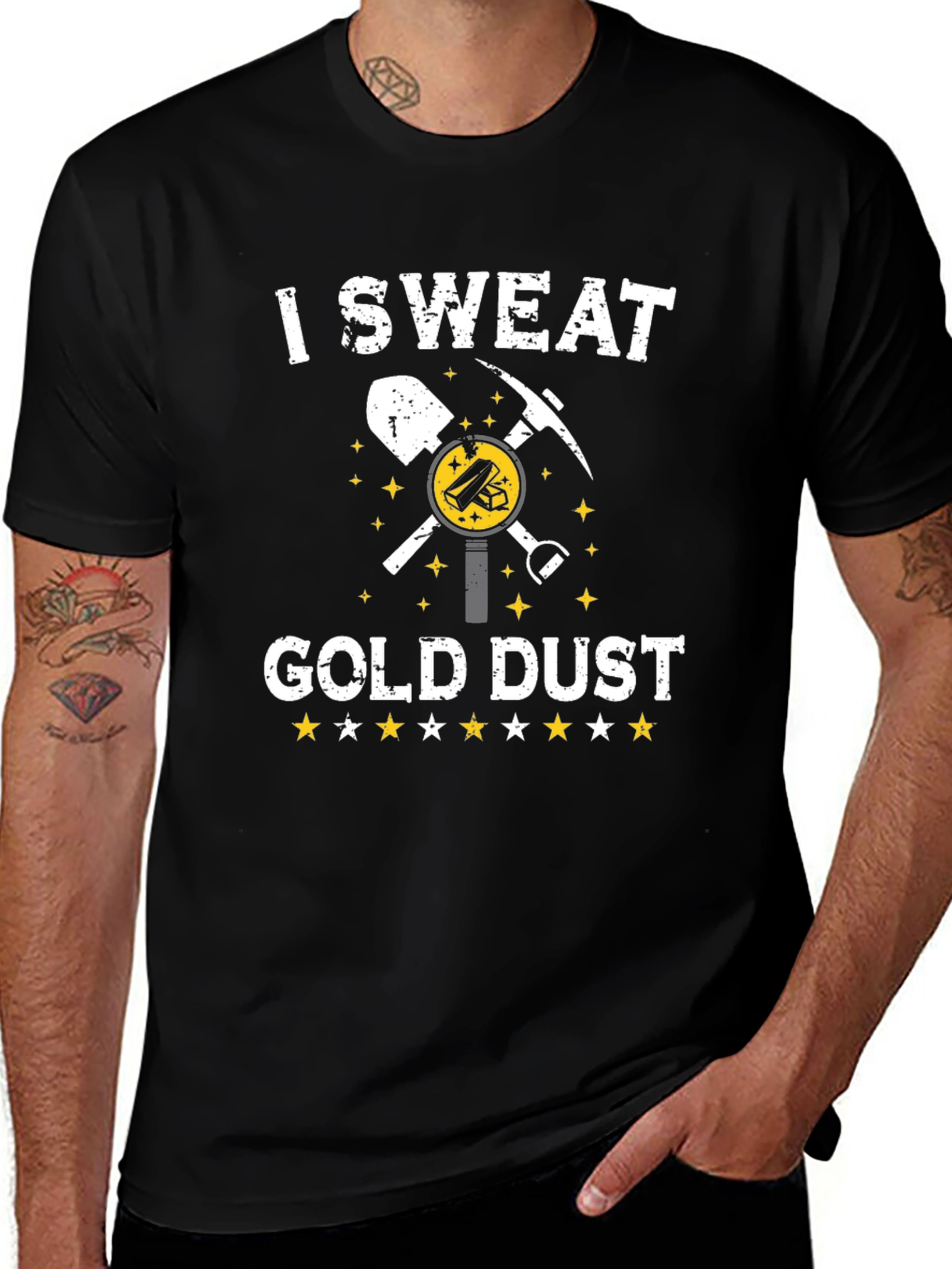 I Sweat Gold Dust Funny Mining T-Shirt
