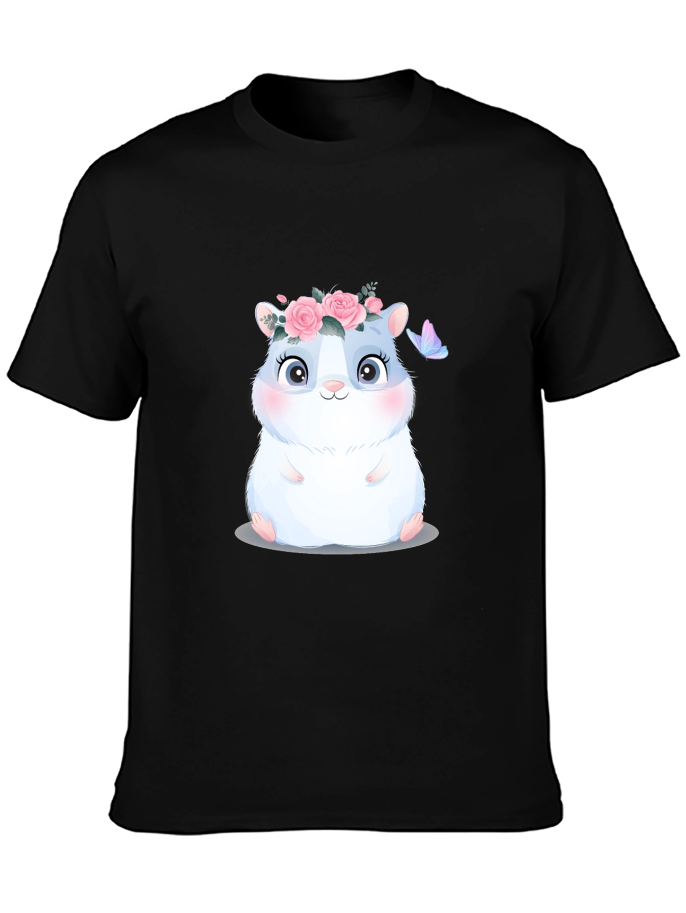 Cute Hamster in Flower Crown T-Shirt