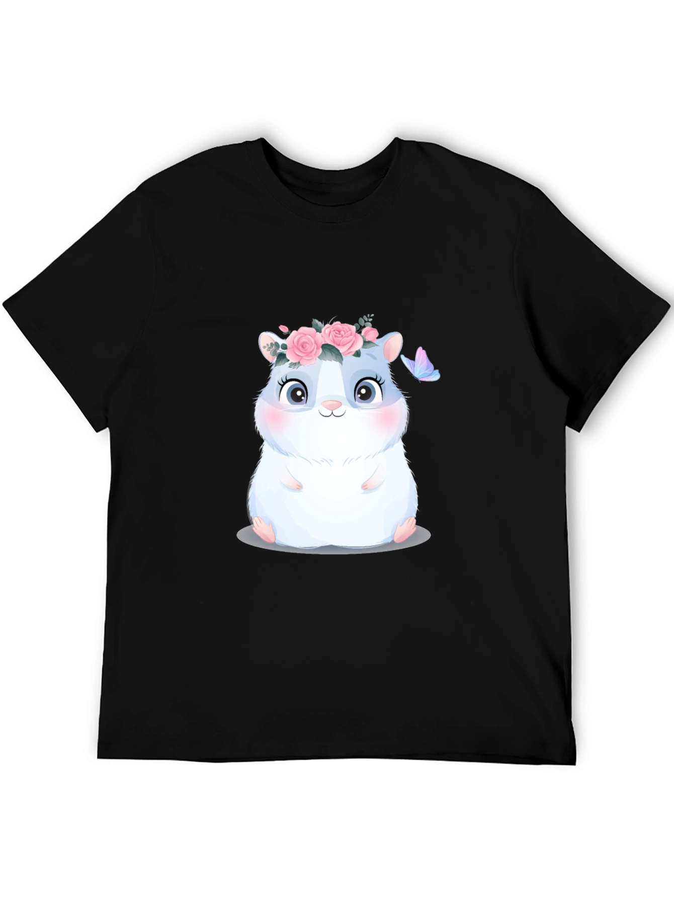 Cute Hamster in Flower Crown T-Shirt