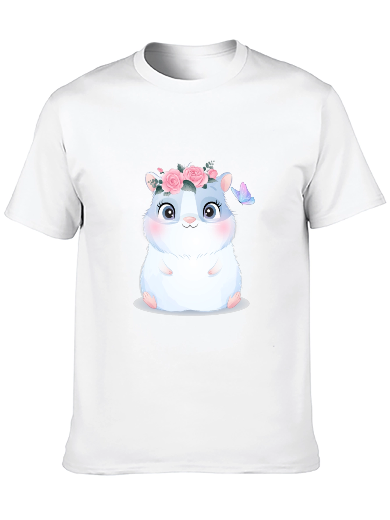 Cute Hamster in Flower Crown T-Shirt