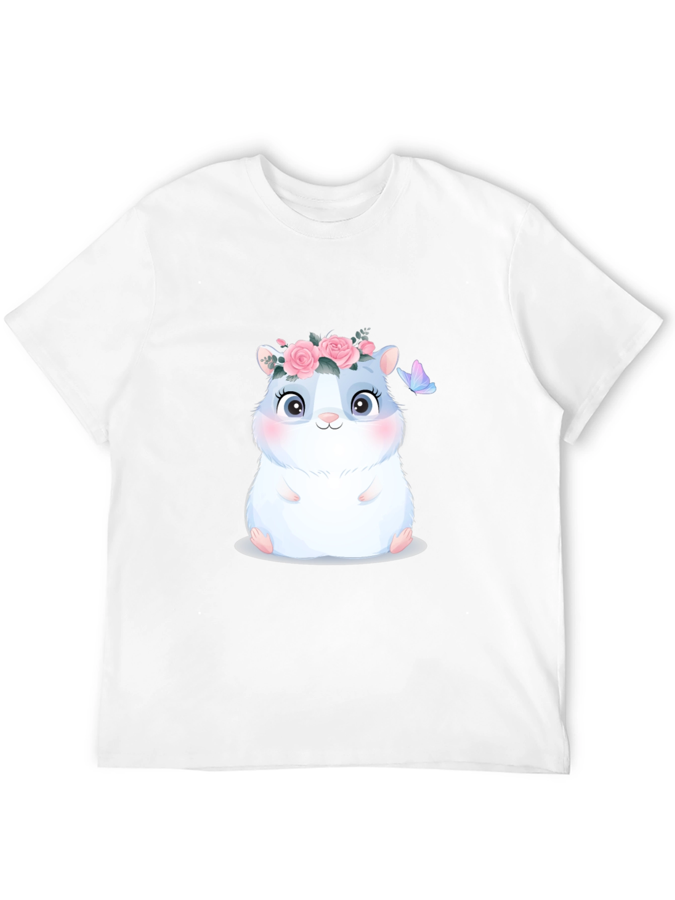 Cute Hamster in Flower Crown T-Shirt