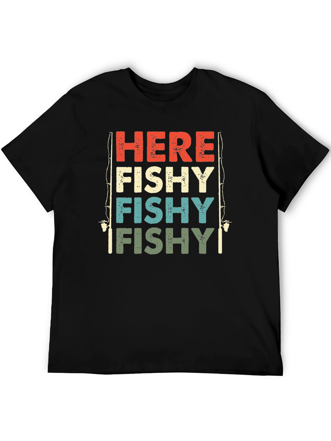 Here Fishy Fishy Fishing T-Shirt - Retro Style