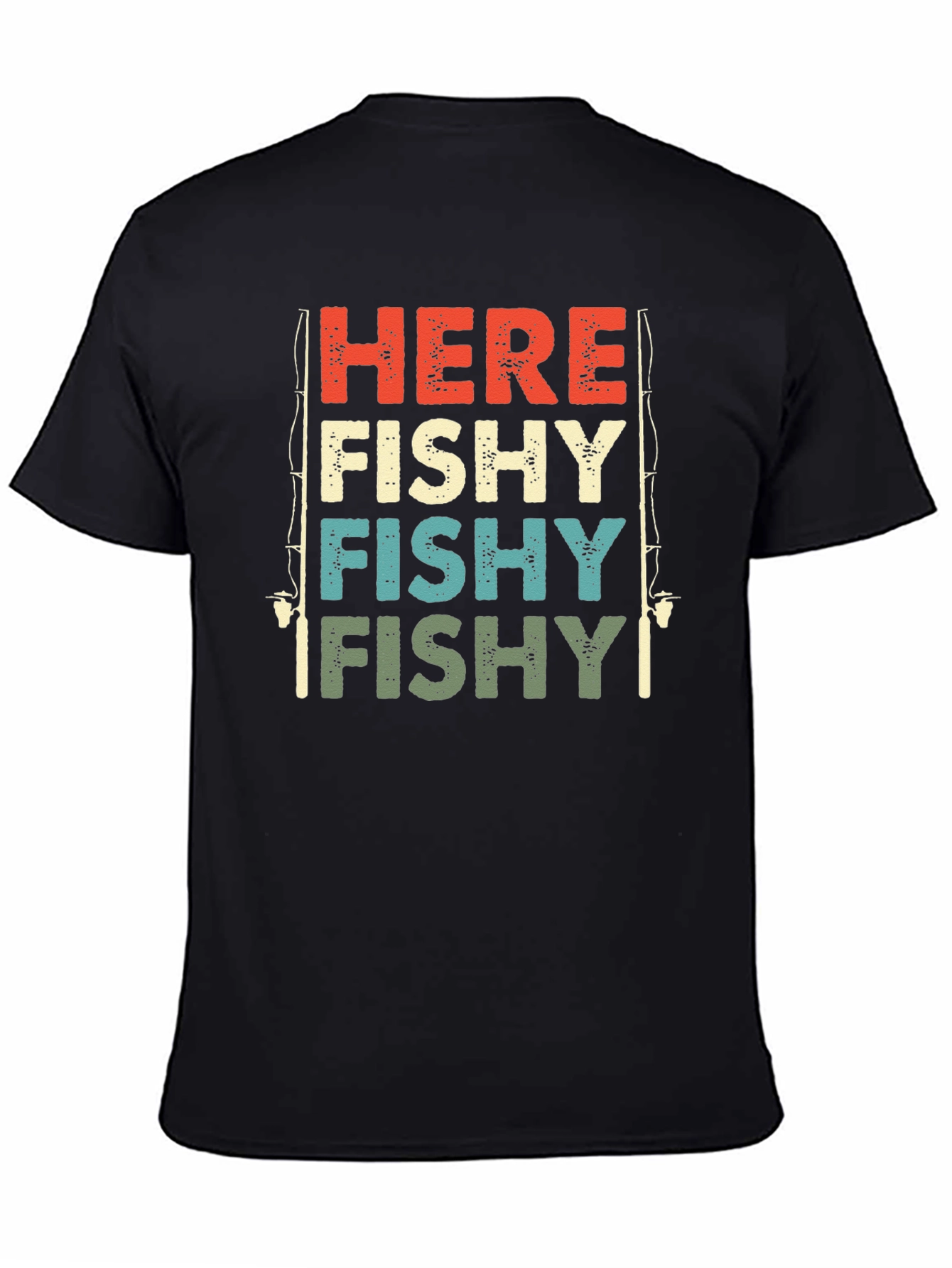 Here Fishy Fishy Fishing T-Shirt - Retro Style