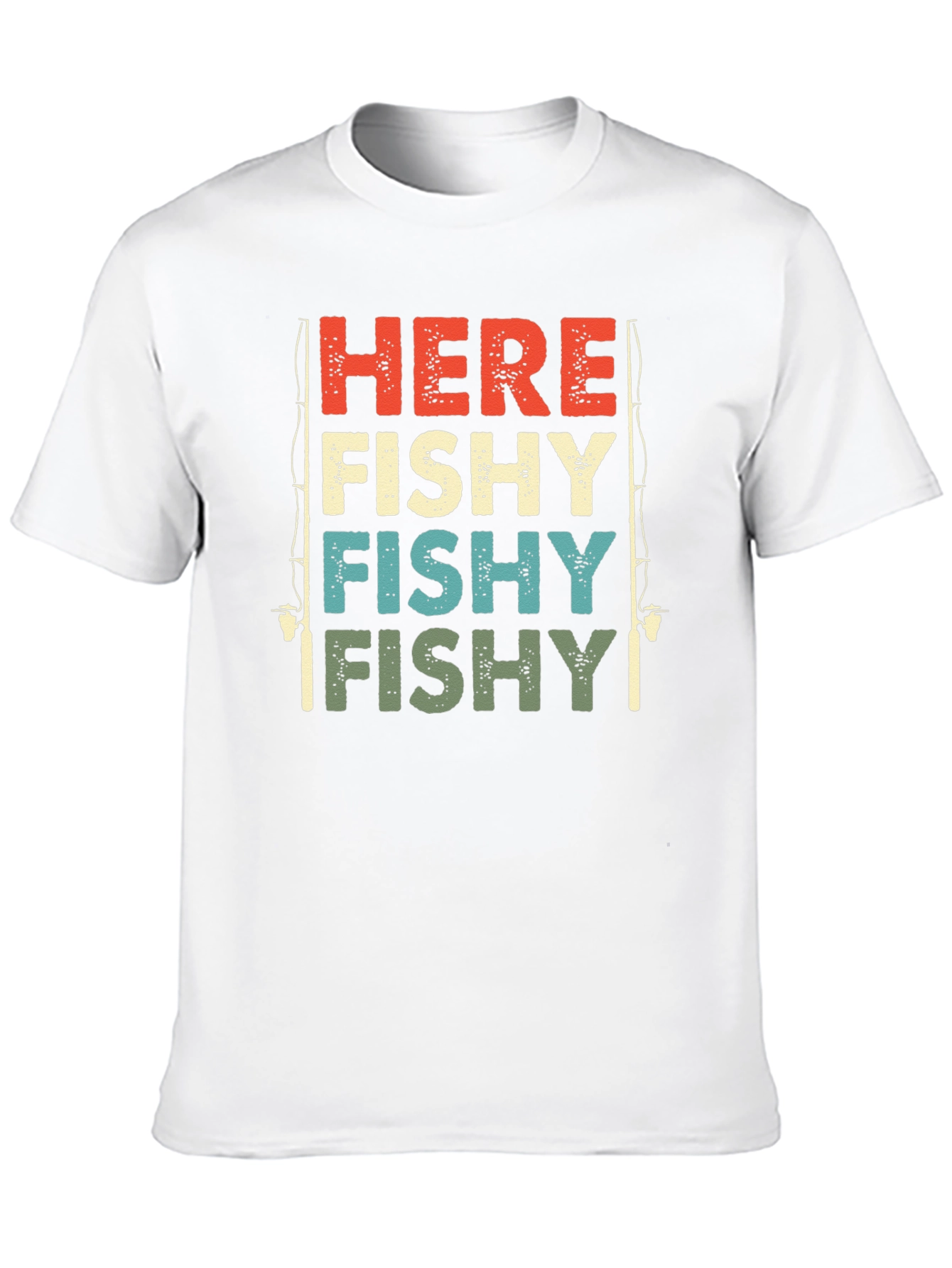 Here Fishy Fishy Fishing T-Shirt - Retro Style