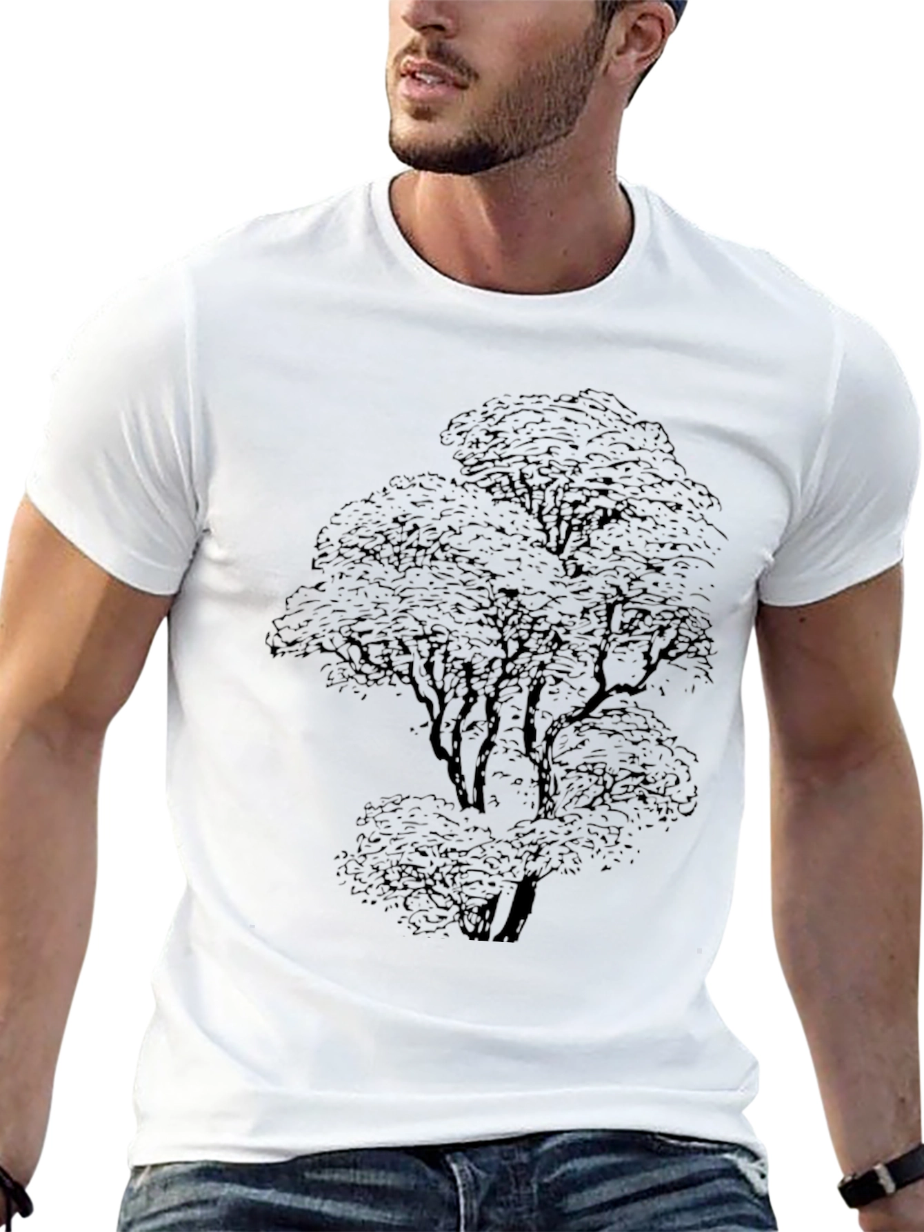 Tree Graphic Black T-Shirt