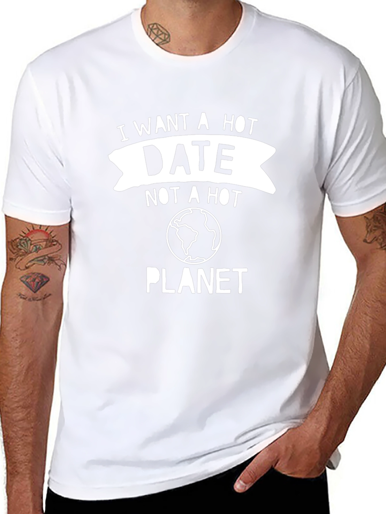 Funny Hot Date Not Hot Planet Graphic T-Shirt
