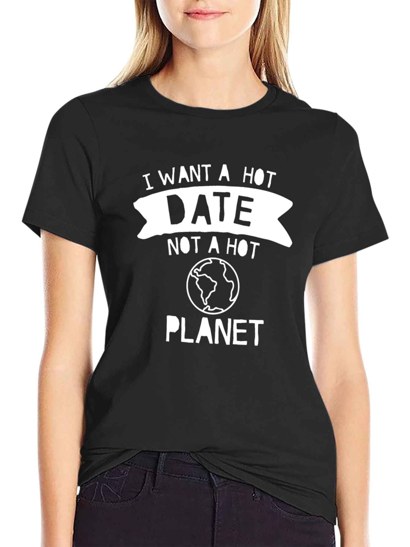 Funny Hot Date Not Hot Planet Graphic T-Shirt
